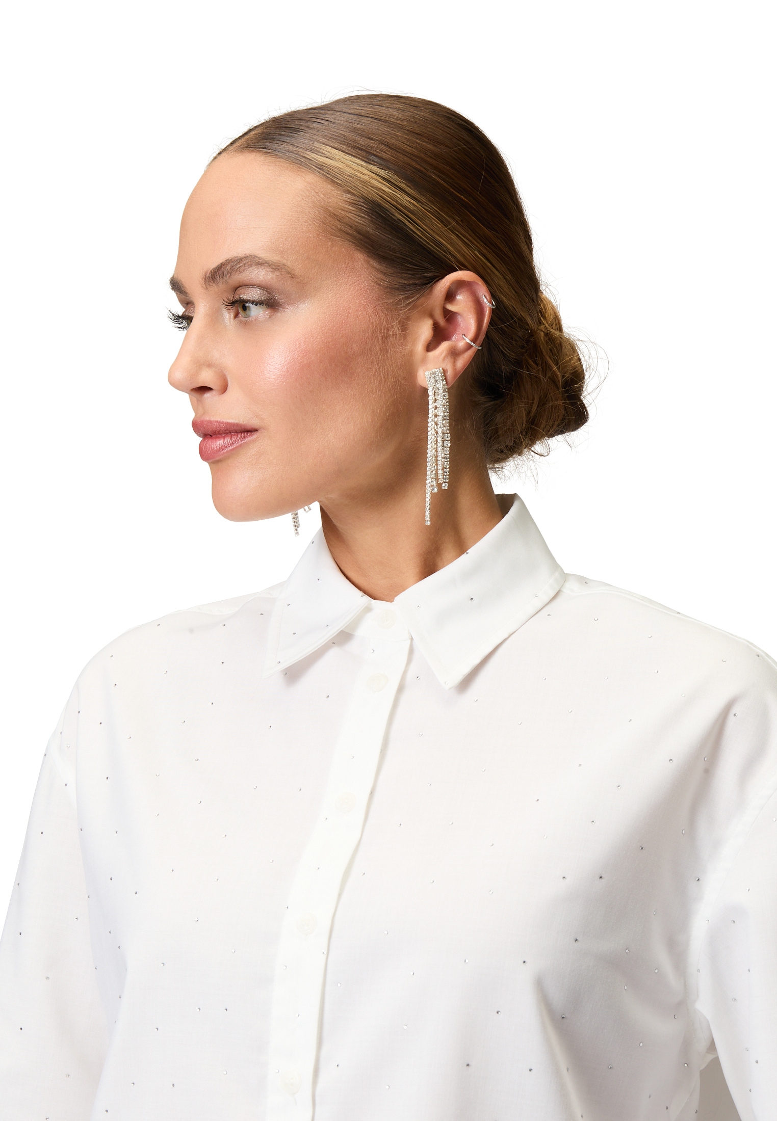 Zero Klassische Bluse »Bluse mit Strasssteinen«