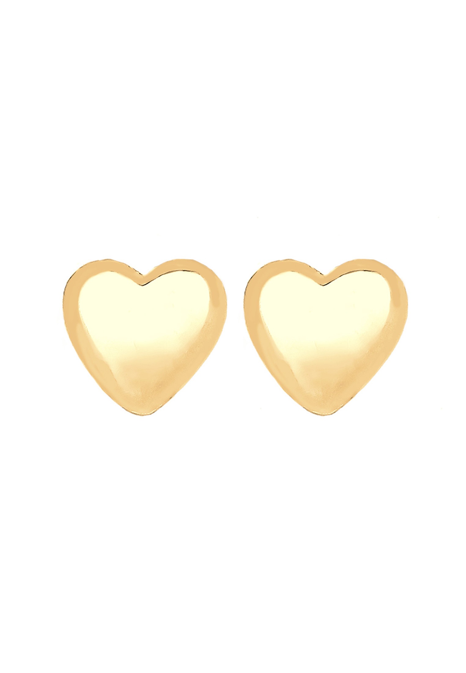 Elli Premium Paar Ohrstecker »Ohrringe Herz Liebe Geschenkidee 585 Gelbgold«