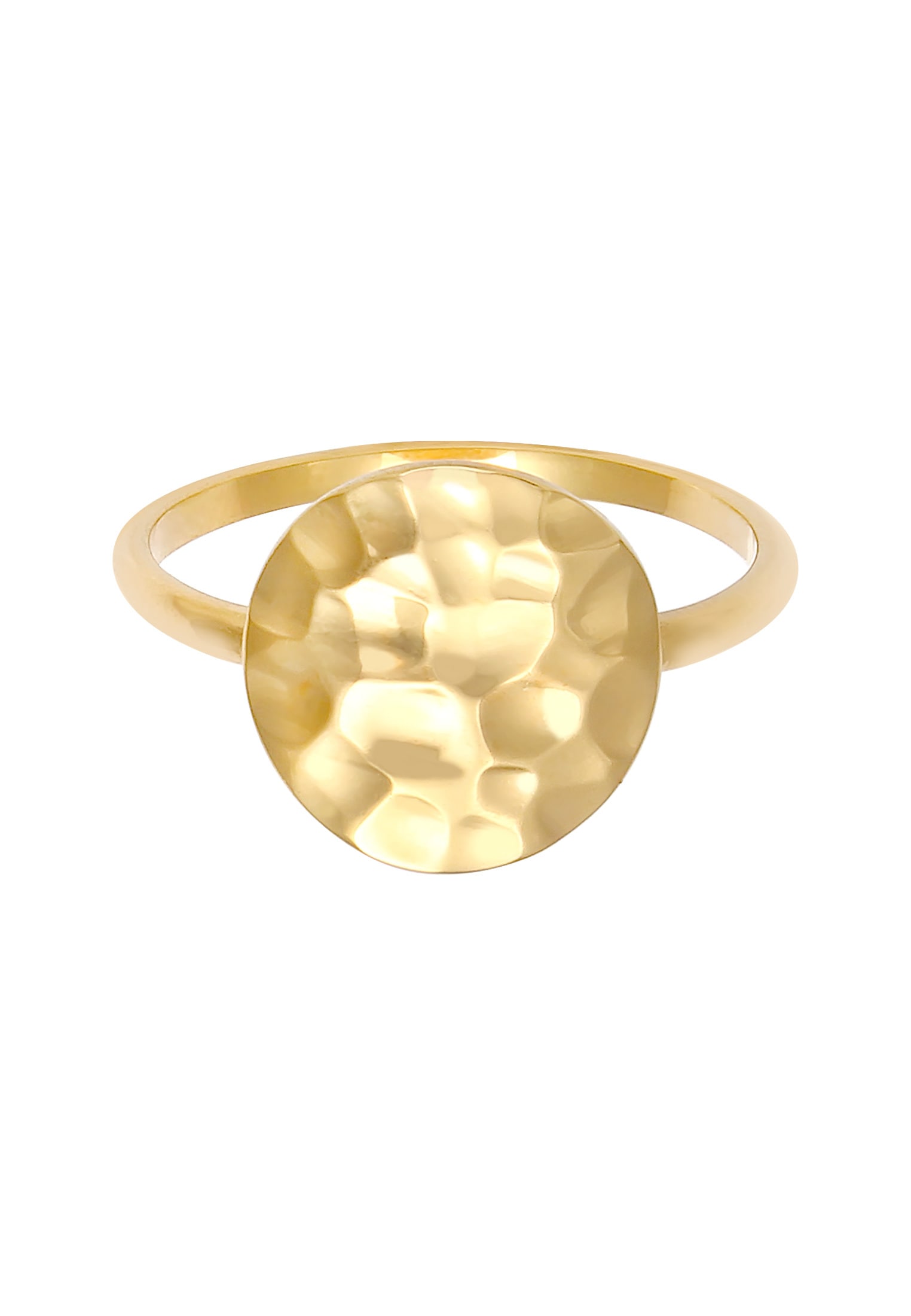 Elli Silberring »Ring Dot Plättchen Gehämmert 925 Silber«