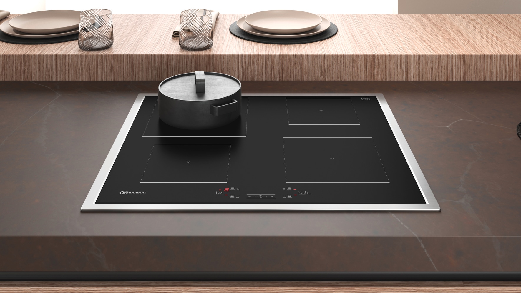 BAUKNECHT Backofen-Set »BAKO 800 Pyro Steam« mit 1-fach-Teleskopauszug FlexiClean - zwei mühelose Reinigungsfunktionen (Pyrolyse & Hydrolyse) je nach Bedarf Set, 2 Stk. tlg. GentleSteam - für ein saftiges Inneres und ein knuspriges Äußeres