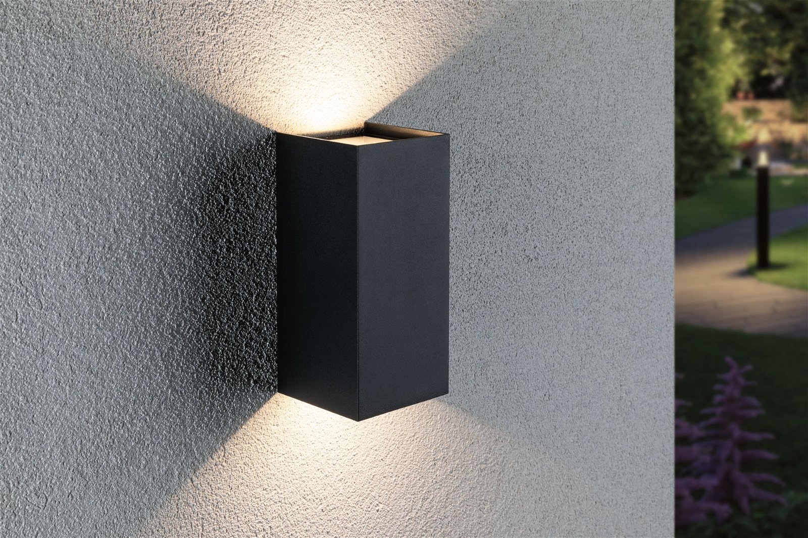 Paulmann LED Außen-Wandleuchte »Flame eckig 102x100mm 3000K 2x5,8W 2x540lm 230V Anthrazit Aluminium«, 2 flammig, IP44