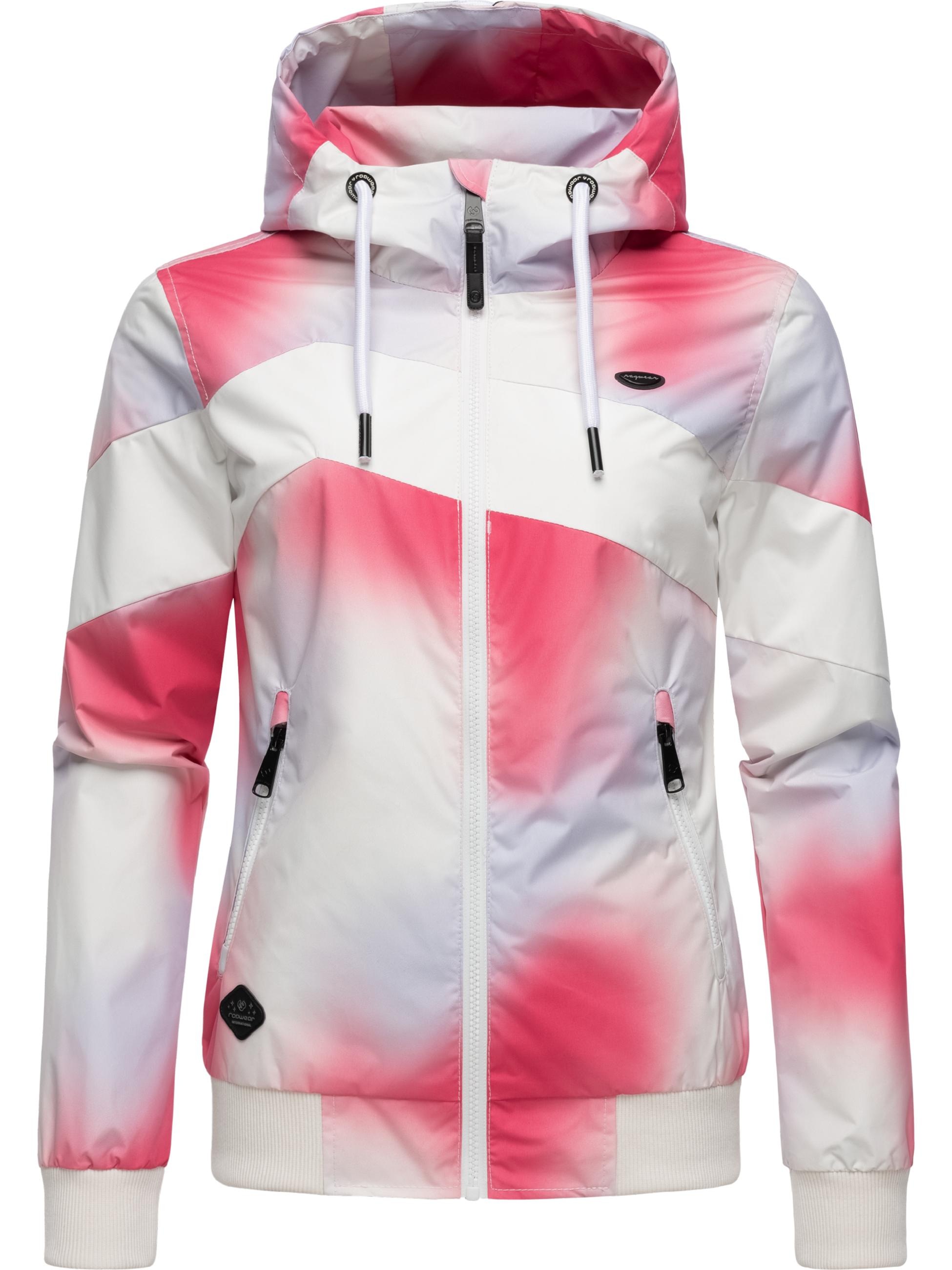 Ragwear Funktionsjacke »Übergangsjacke Nuggie Block Ombre Intl.«, mit Kapuze, Übergangsjacke mit auffälligem Batik-Muster