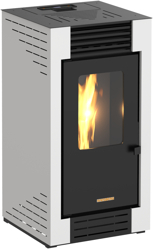 Blaze Pelletofen »Poly 2025« optional WLAN fähig in weiß