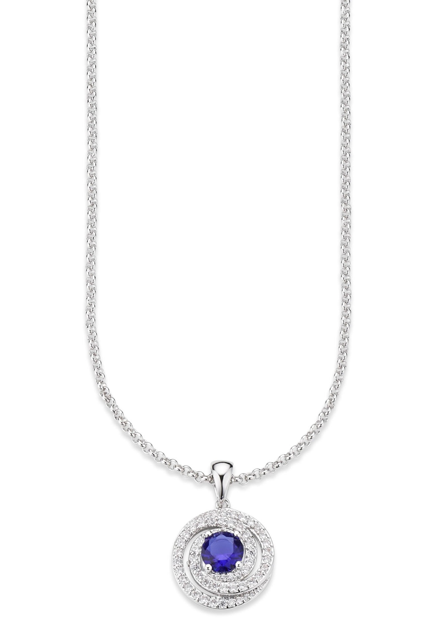 Buffalo Kette mit Anhänger »U0007N/I0/03«, mit Zirkonia und Glasstein