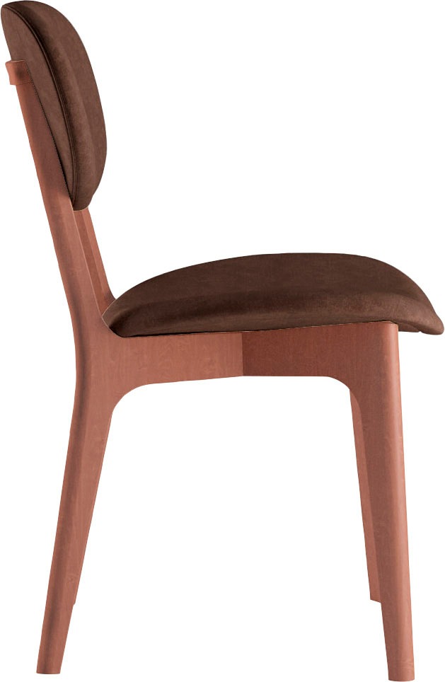 INOSIGN Stuhl »COZY Made in Italy«, (Set), 2 St., Microfaser, Gestell in Buche, Kirsch- oder Nussbaum, Massivholz, Design Stuhl