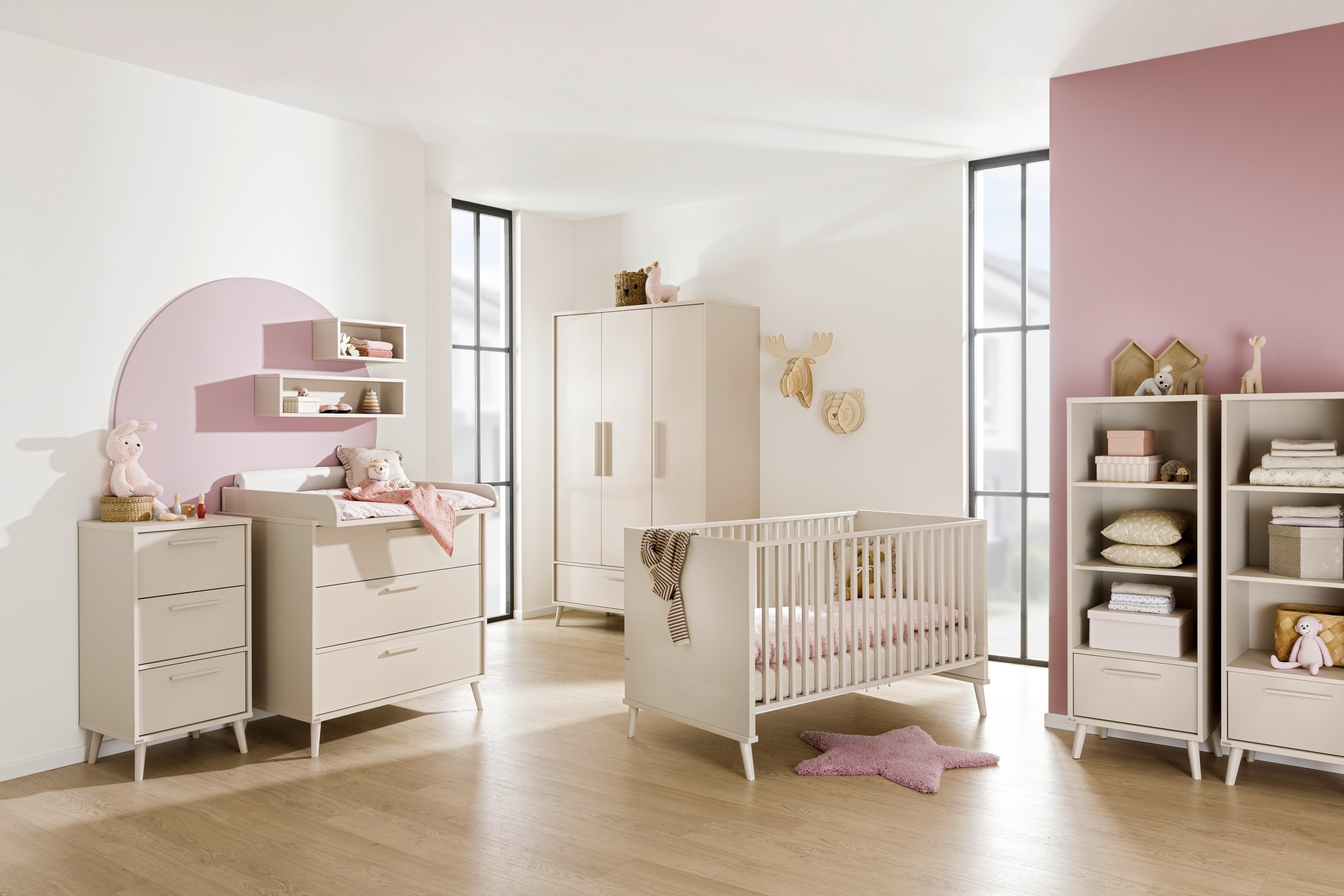 PAIDI Wickelkommode »EEFJE in Beige, 3 Schubladen mit Soft-Close, verschiedene Ausführungen« bis 50 kg langlebige Kommode, geprüfte Sicherheit, Wickeltisch aus Holz 95 cm