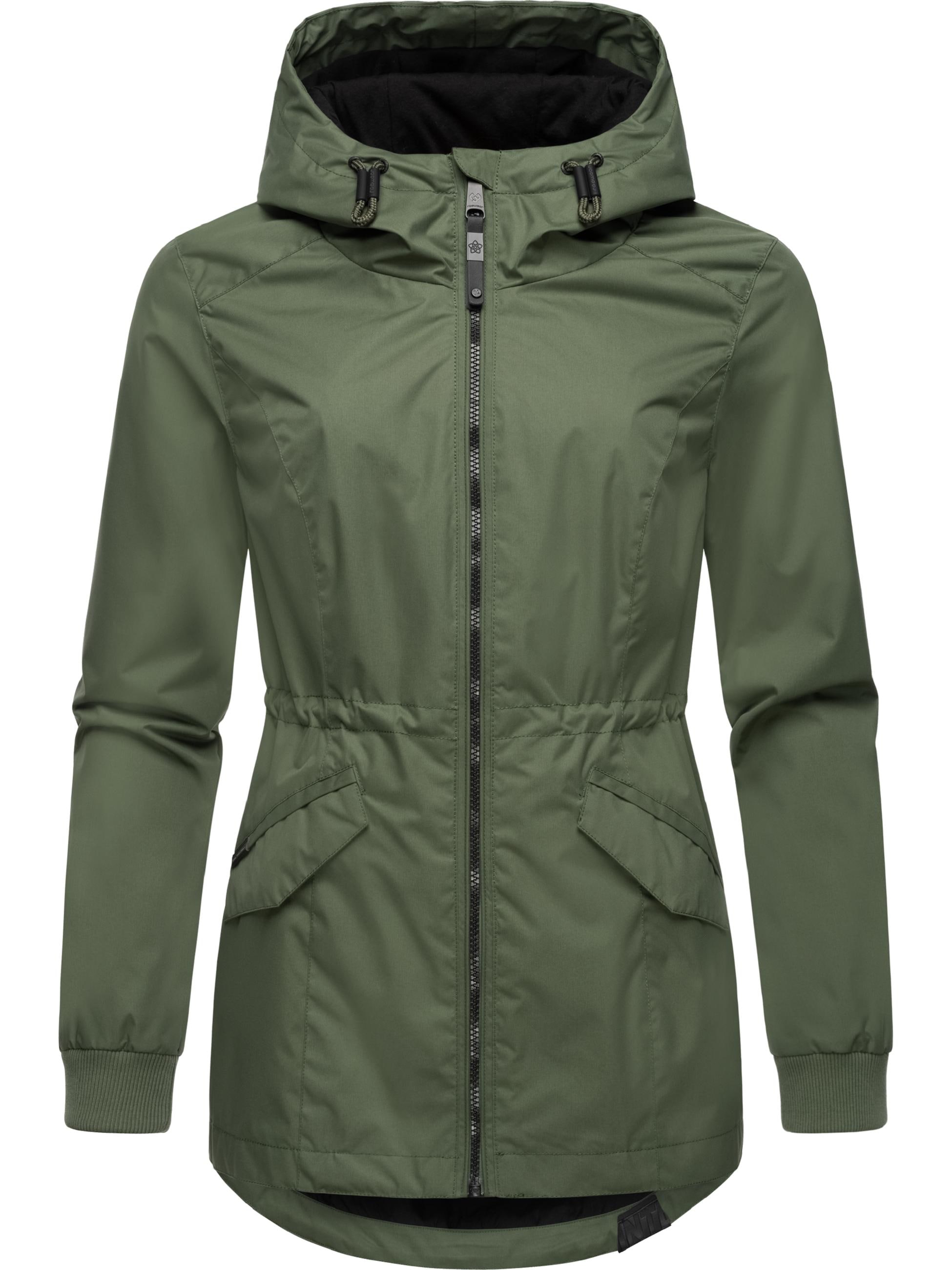 Ragwear Outdoorjacke »Übergangsjacke Dowey A«, mit Kapuze, Wasser- und winddichte Damen Jacke mit Taillenzugband