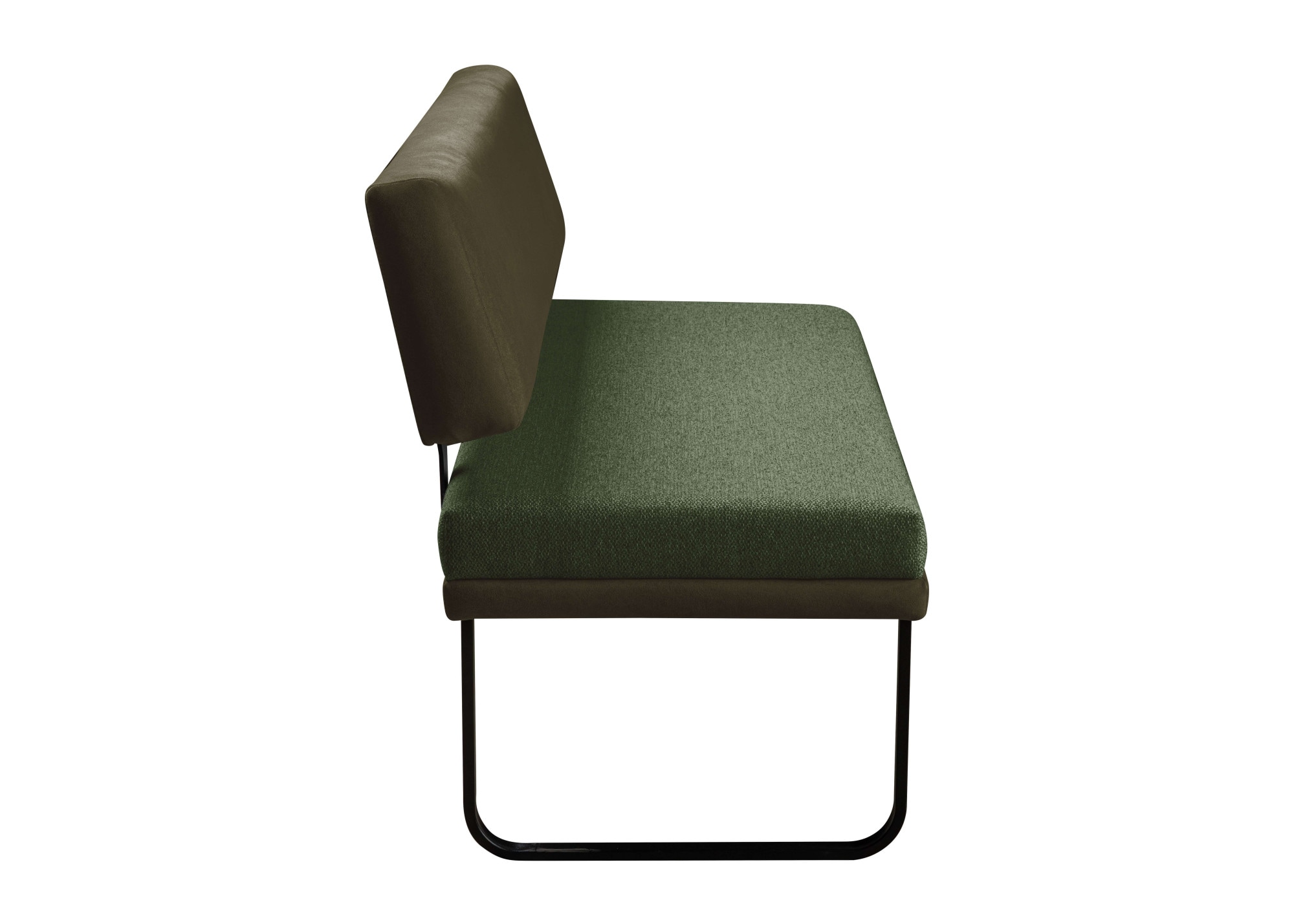 OTTO home Sitzbank »Gabi Esszimmerbank, Bank, Küchenbank, Polsterbank« Gestell aus matt-schwarzem Flachmetall, stabil, 2-Stoff-Design