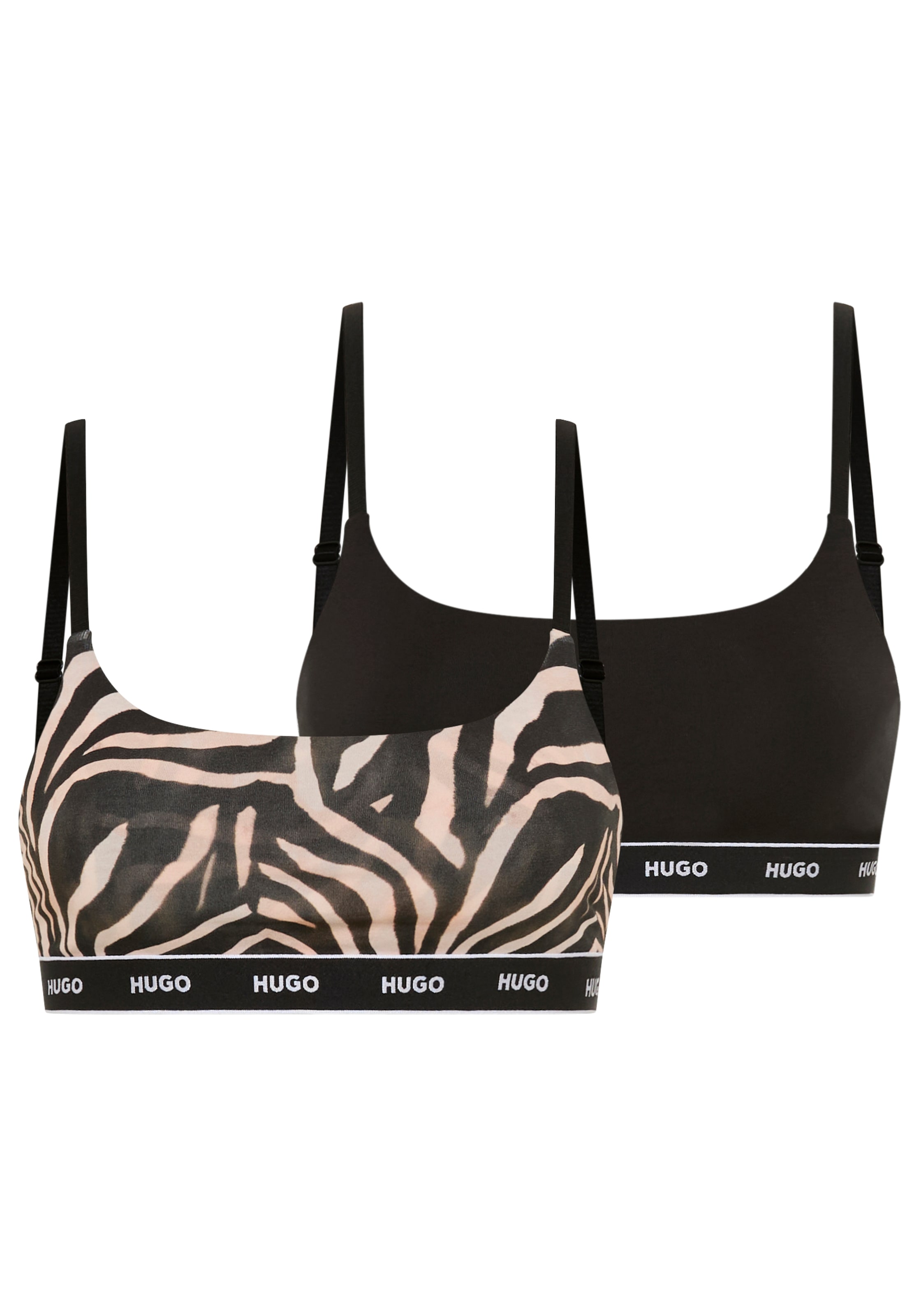 HUGO Underwear Bralette »TWIN BRALETTE DESIGN« 2 ohne Verschluss, ohne Polsterung