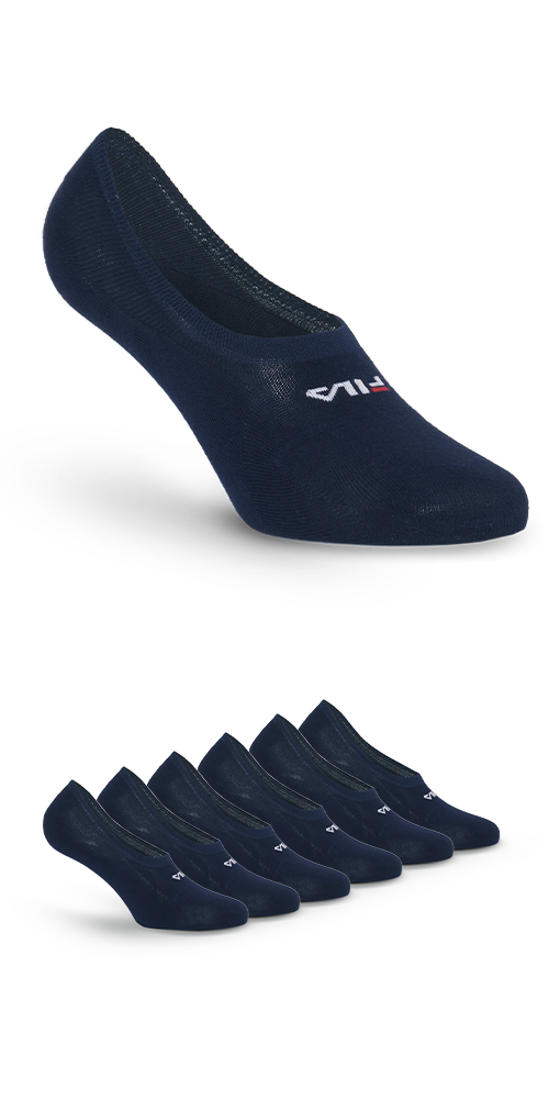 Fila Füßlinge »UNISEX GHOST SOCKS« 6 Paar, mit Logo-Schriftzug, Silikonstreifen an der Ferse für besseren Halt, Größe 39-42