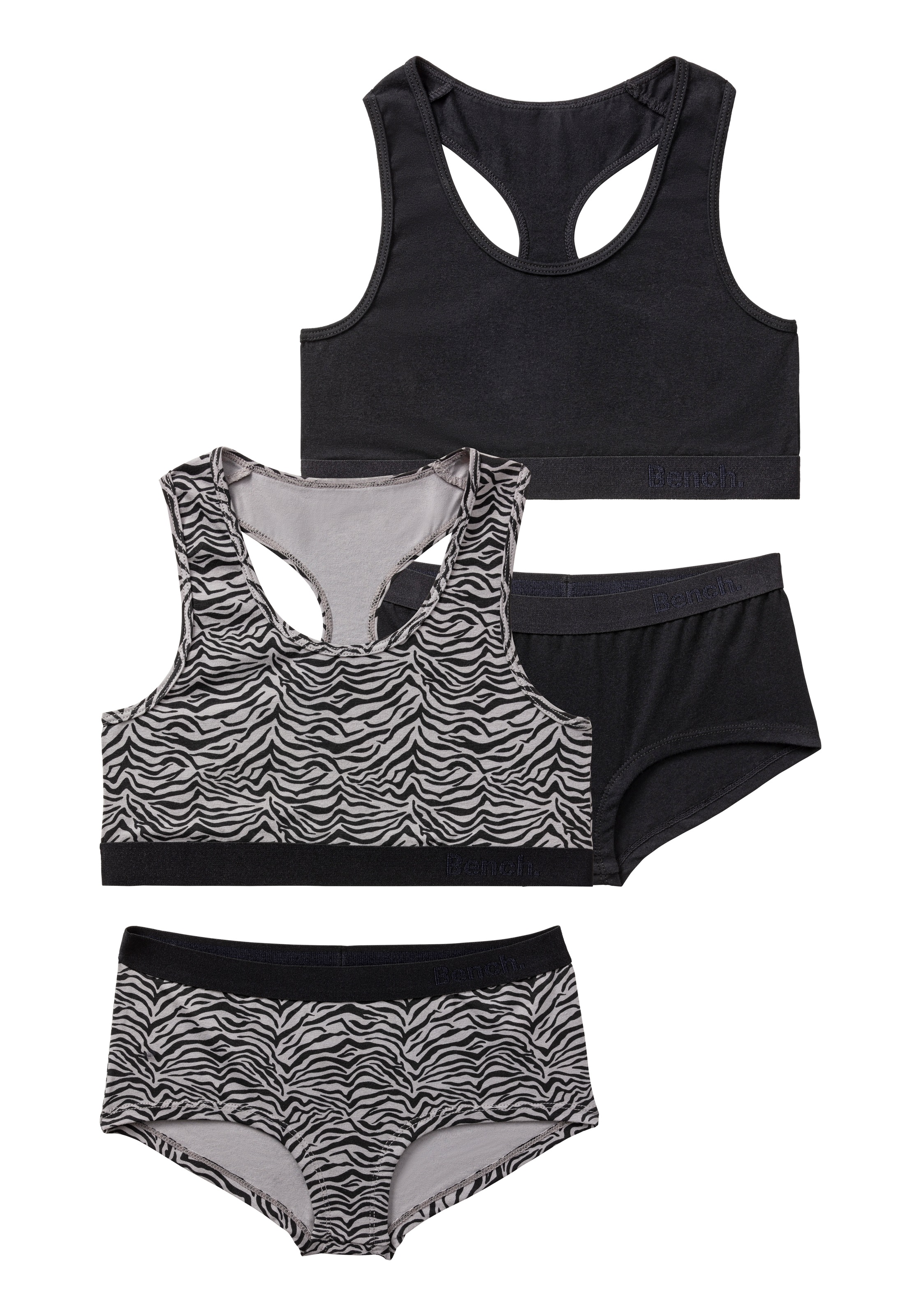 Bench. Mädchen Set: Bustier mit Panty in schwarz, Größe N-Gr