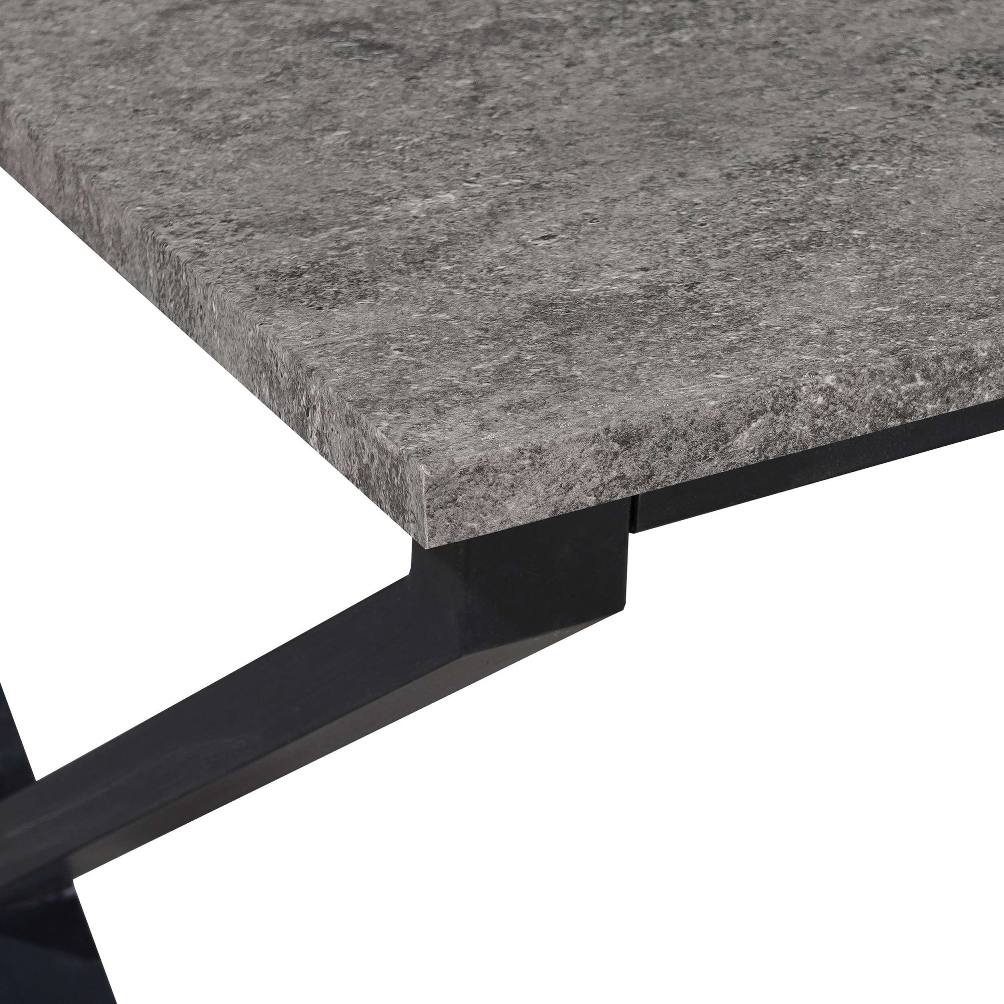 OTTO home Esstisch »Boddhi« schwarzes Metallgestell, Plattenvarianten wählbar, sowie Größen