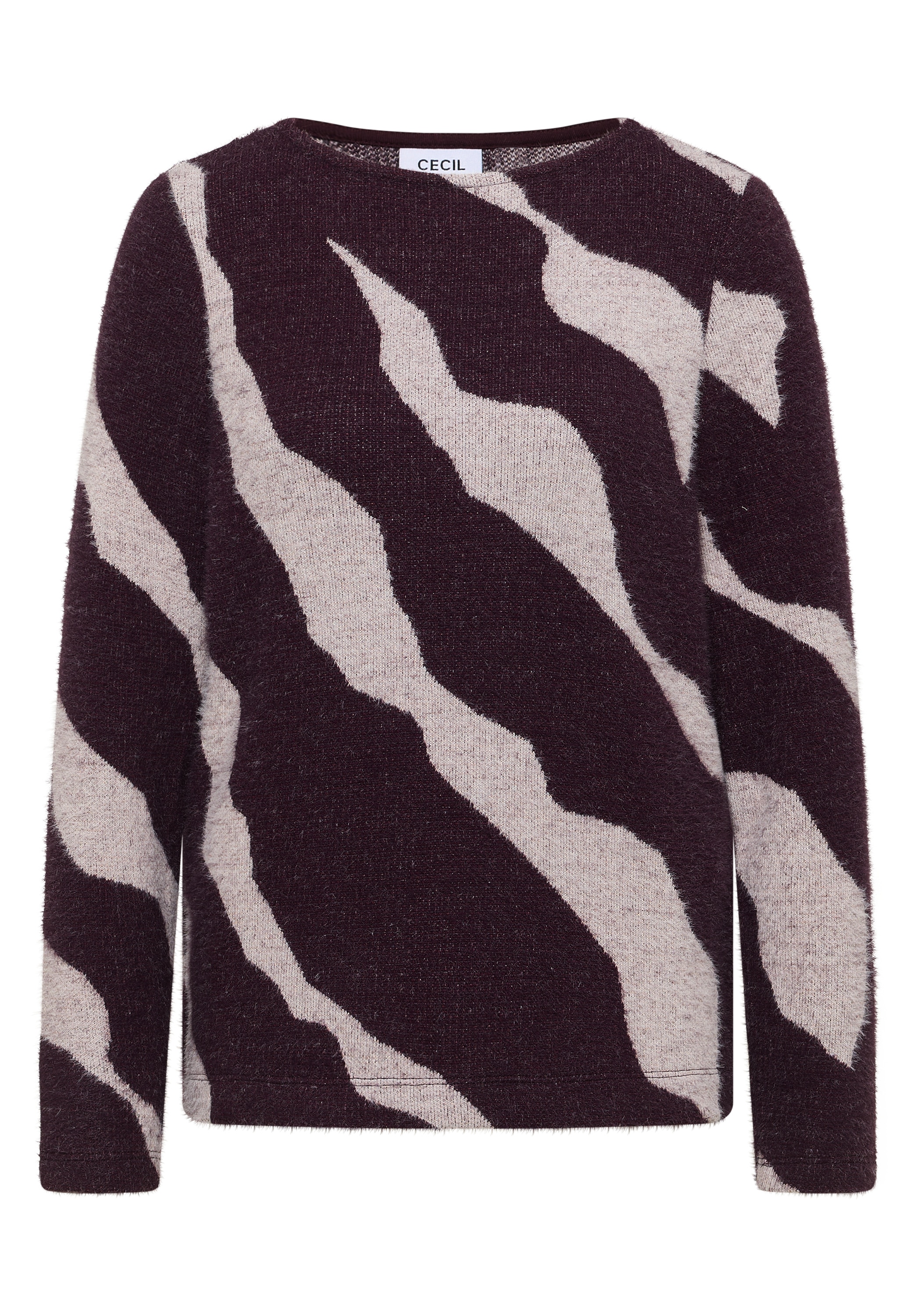 Cecil Strickpullover mit grafischem Muster und in Federgarn-Qualität