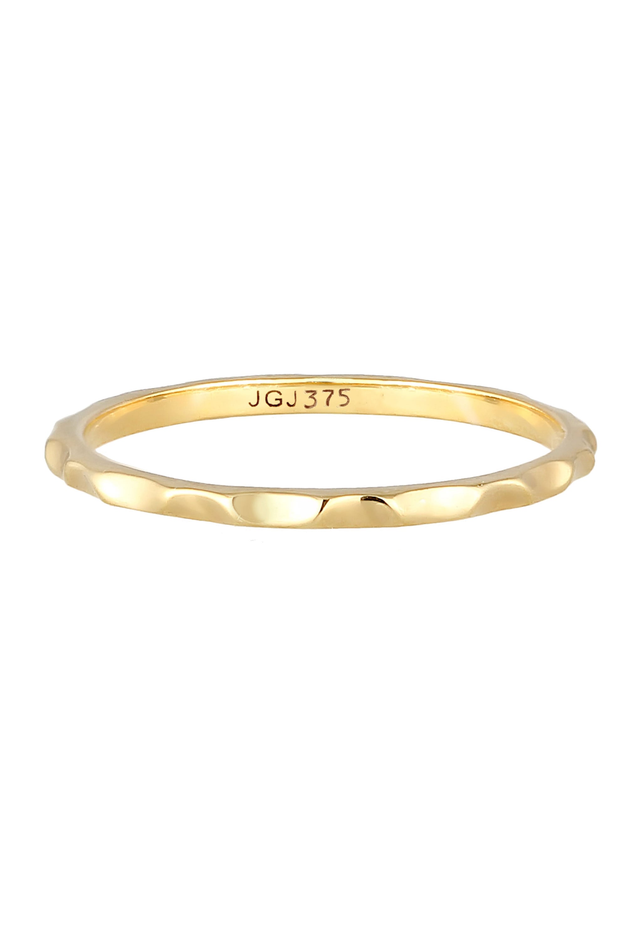 Elli Premium Silberring »Ring Stacking Facetten Basic 375 Gelbgold«