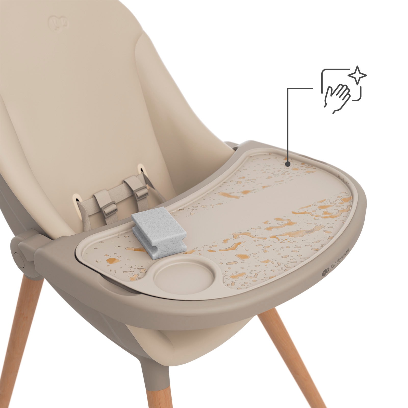 Kinderkraft Kombihochstuhl »FINI UP 2in1« (Set) 2 Stk.mit Spielbügel