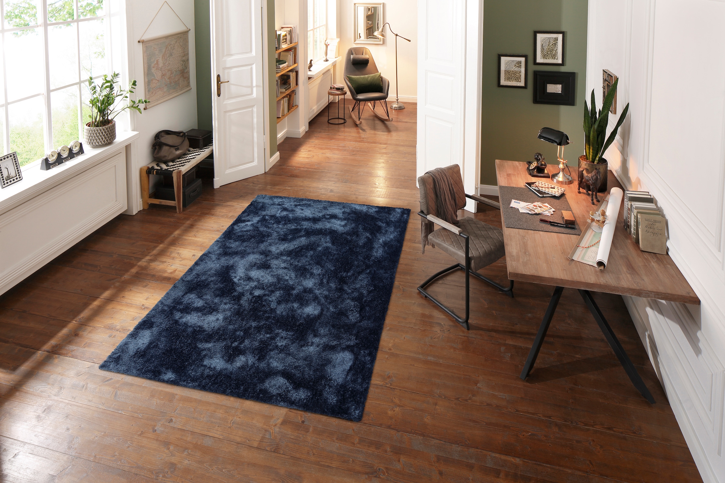 Bruno Banani Teppich »Dana Teppich, besonders weich und kuschelig, Kundenliebling«, rechteckig, 30 mm Höhe, uni, Mikrofaser Teppiche, Wohnzimmer, Schlafzimmer, Esszimmer
