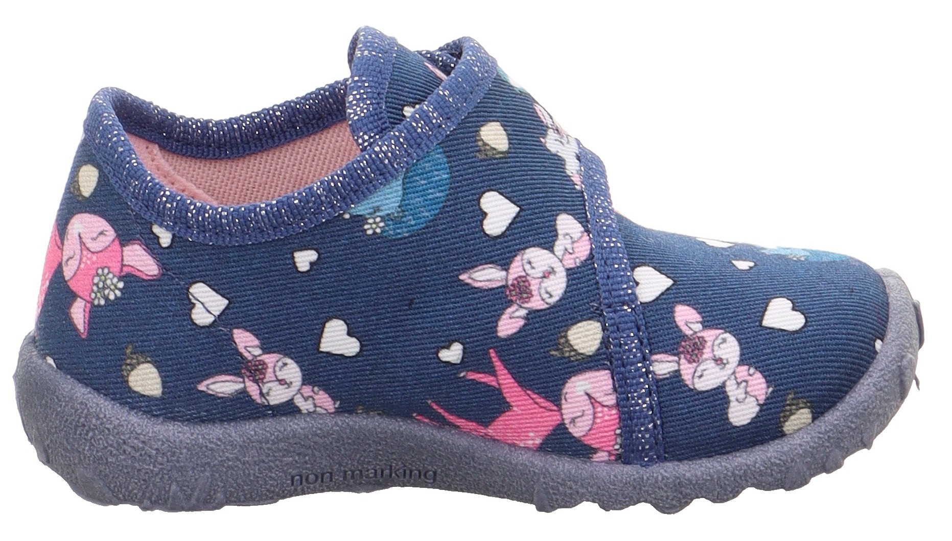 Superfit Hausschuh »SPOTTY WMS: Mittel«, Klettschuh, Kindergarten Schuh mit süßem Motiv