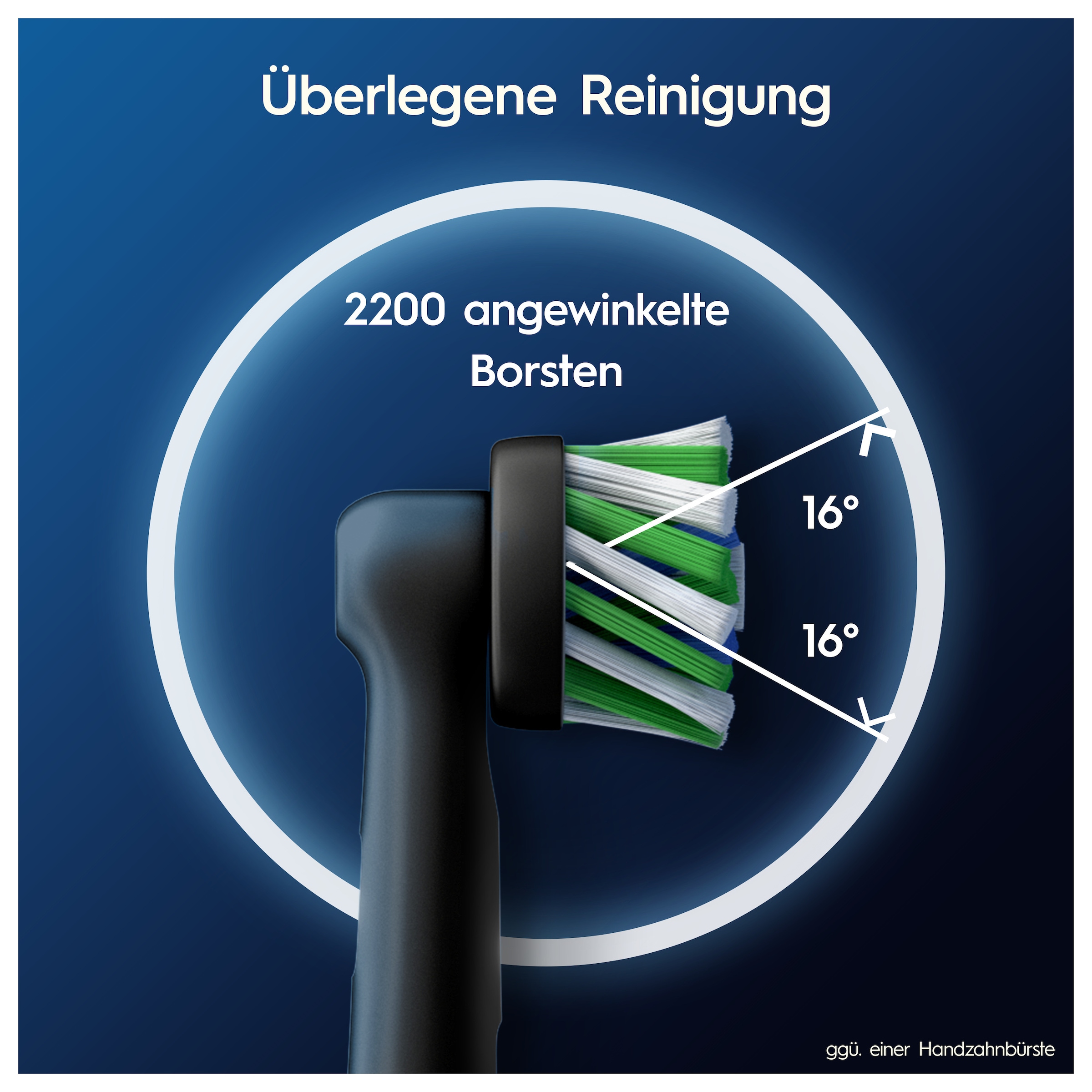 Oral-B Aufsteckbürsten »Pro CrossAction« Zahnreinigung mit innovativen X-förmigen Borsten
