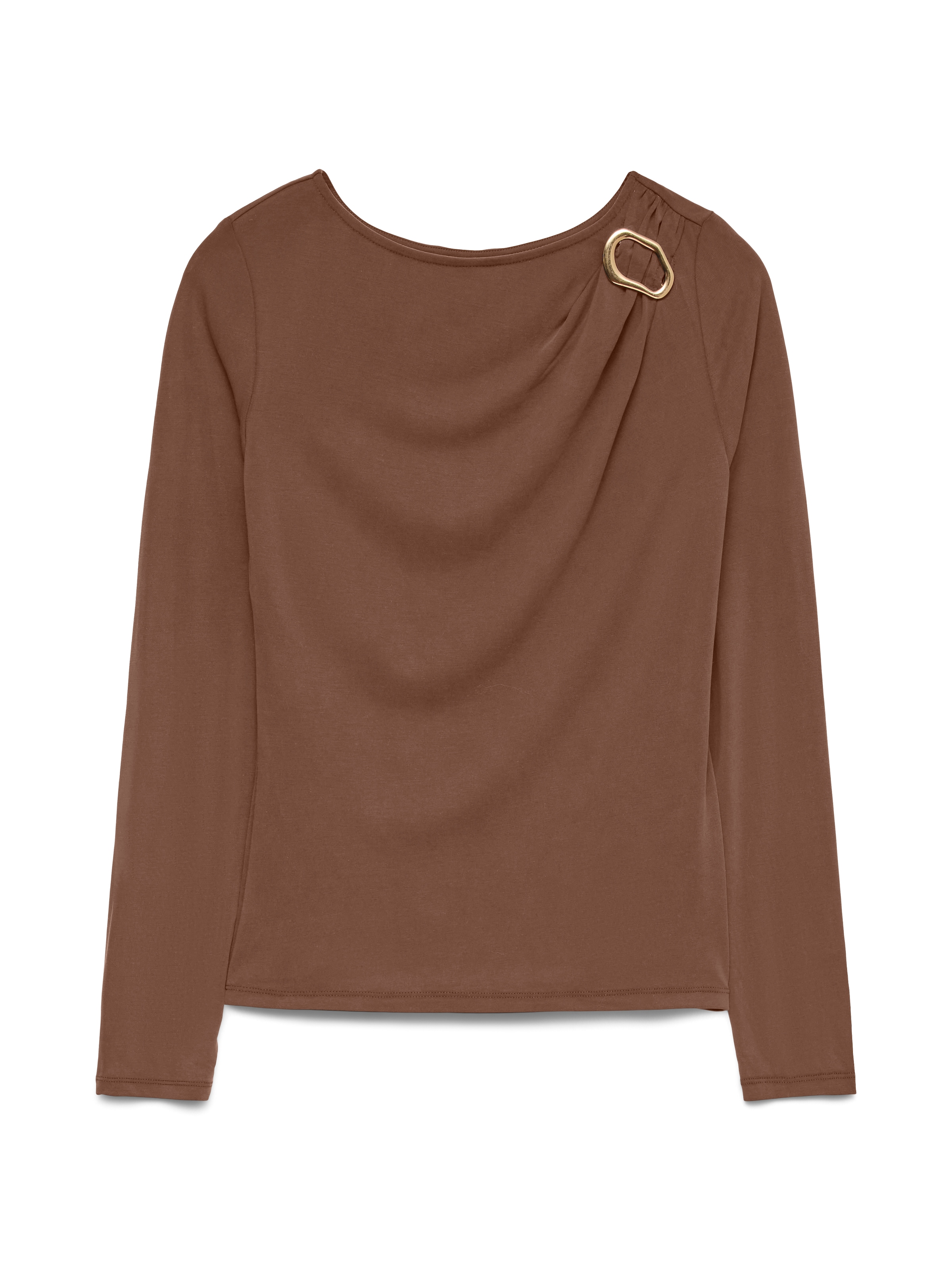 Vero Moda Langarmshirt »VMBRIELLE LS BOATNECK TOP JRS« Materialmix, regular fit