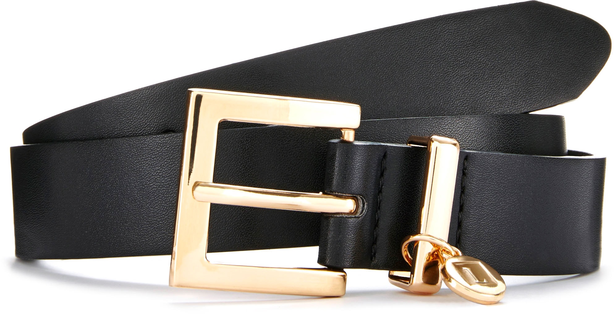 Lascana Damen Hüftgürtel »Hosengürtel« mit Schnalle und kleiner Applikation in schwarz, Größe 100