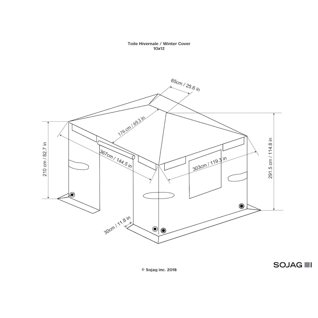 Sojag Pavillon-Schutzhülle