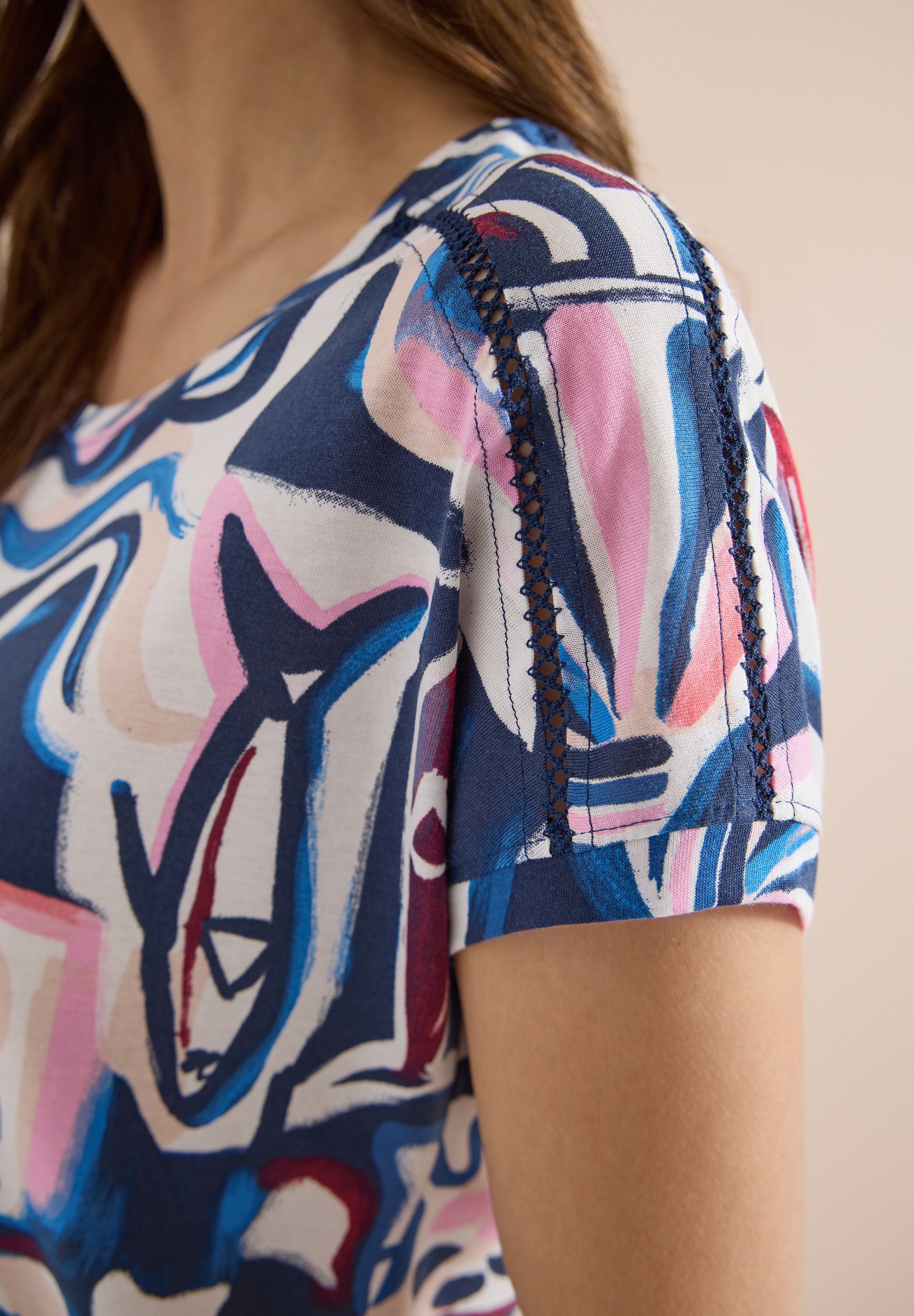 Cecil T-Shirt mit All-Over Print