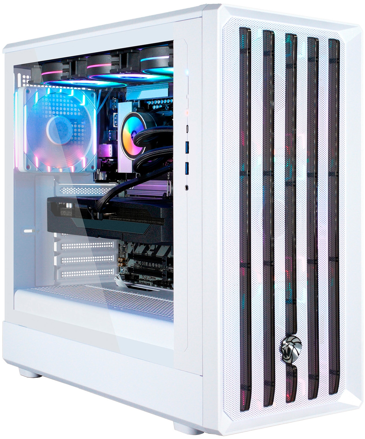 GAMEMAX Gaming-PC-Komplettsystem »GigaDeal CLAW WH 2803 AMD Ryzen 5 7500F 32GB DDR5 1TB SSD RX 9070« 32 ″ AMD Ryzen 5 Radeon™ RX 9070 32 GB RAM 1.000 GB SSD Windows 11, DDR5 RAM + Gigabyte GS32QCA LED-Monitor Curved, 80 cm 32"