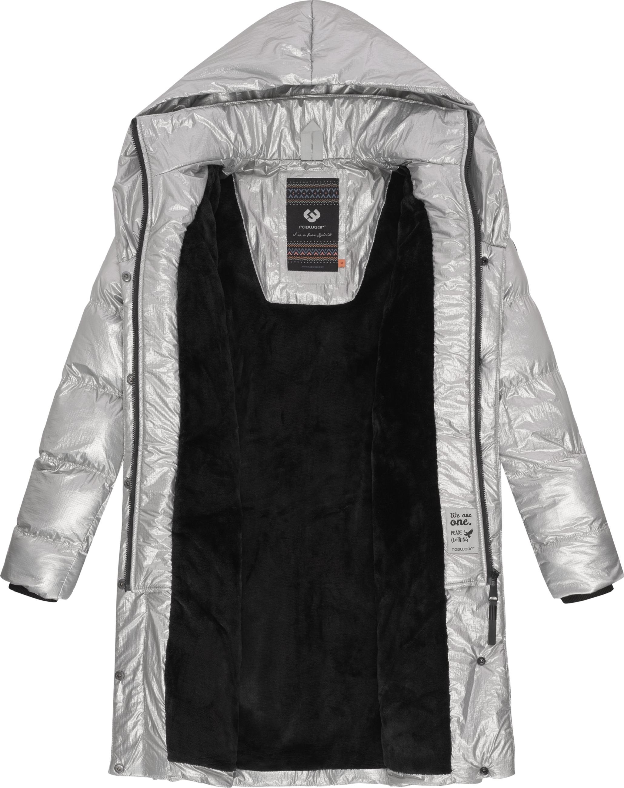 Ragwear Kurzmantel »Kurzmantel Natalka Bling«, Damen Wintermantel in schimmernder Optik