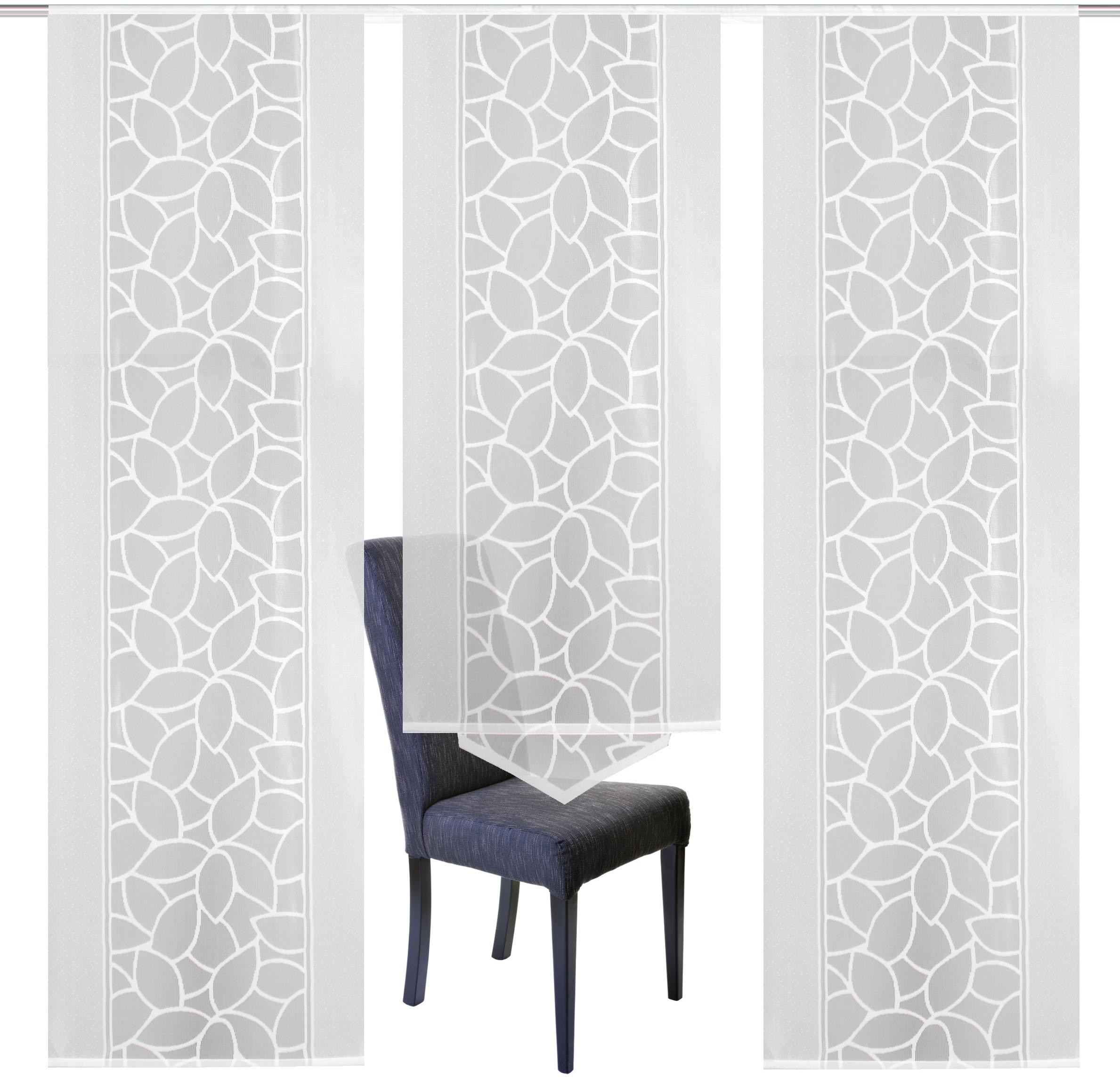 HOME WOHNIDEEN Schiebegardine »JENNA«, (3 St.), Schiebevorhang Jacquard Set