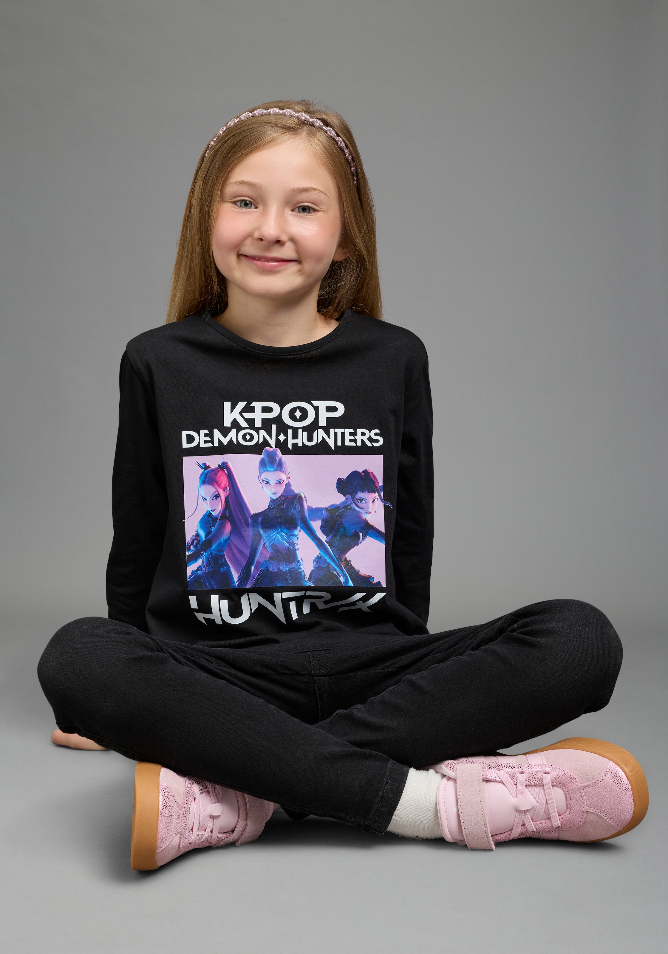 KIDSWORLD Langarmshirt »K-POP DEMON HUNTERS Shirt« hüftlang, mit Rundhalsausschnitt, Basic Passform