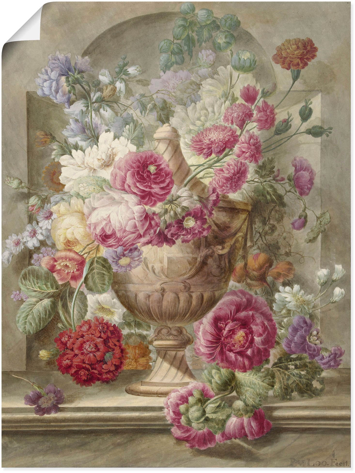 Wandbild »Vase mit Blumen.«, Arrangements, (1 St.), als Leinwandbild, Poster,...