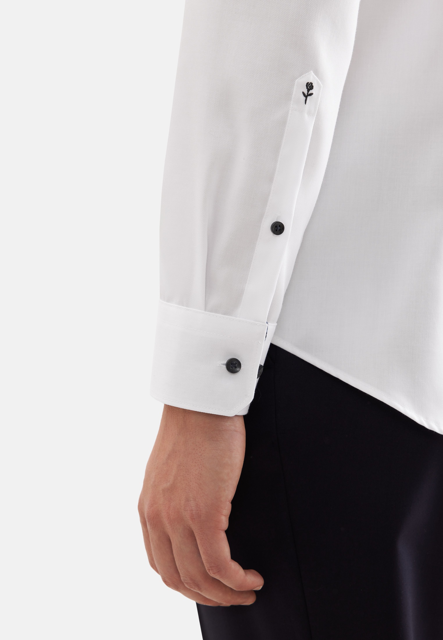 seidensticker Businesshemd »Schwarze Rose« Slim 1/1 Button-Down-Kragen Uni
