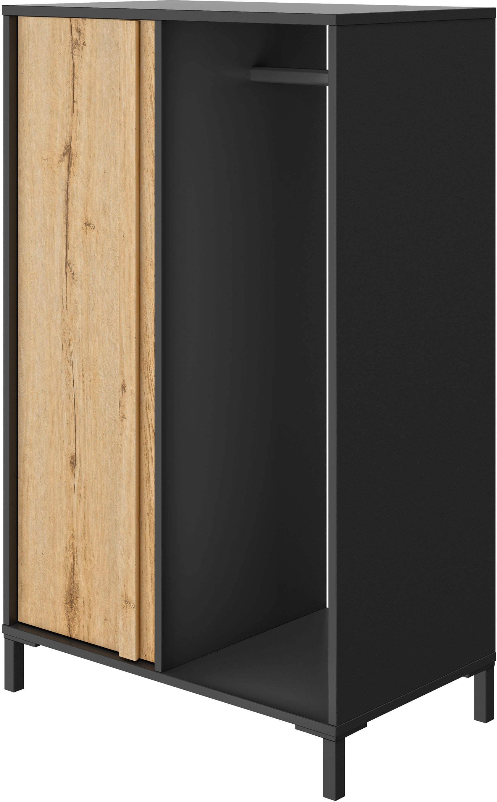 Gami Schlafzimmer-Set »Mimizan« Bett, 2x Nachttische, Kleiderschrank, Kommode, Garderobenschrank, 4 Stk. tlg.