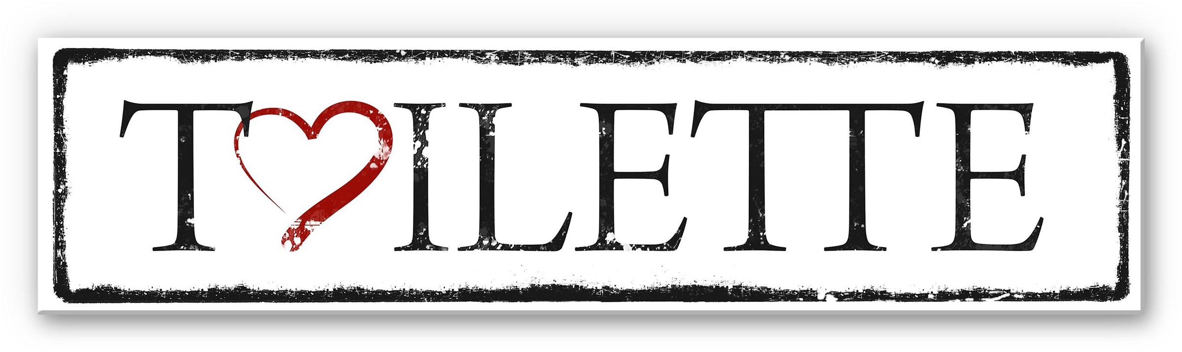 Wall-Art Wandbild »Toilette mit Herz«