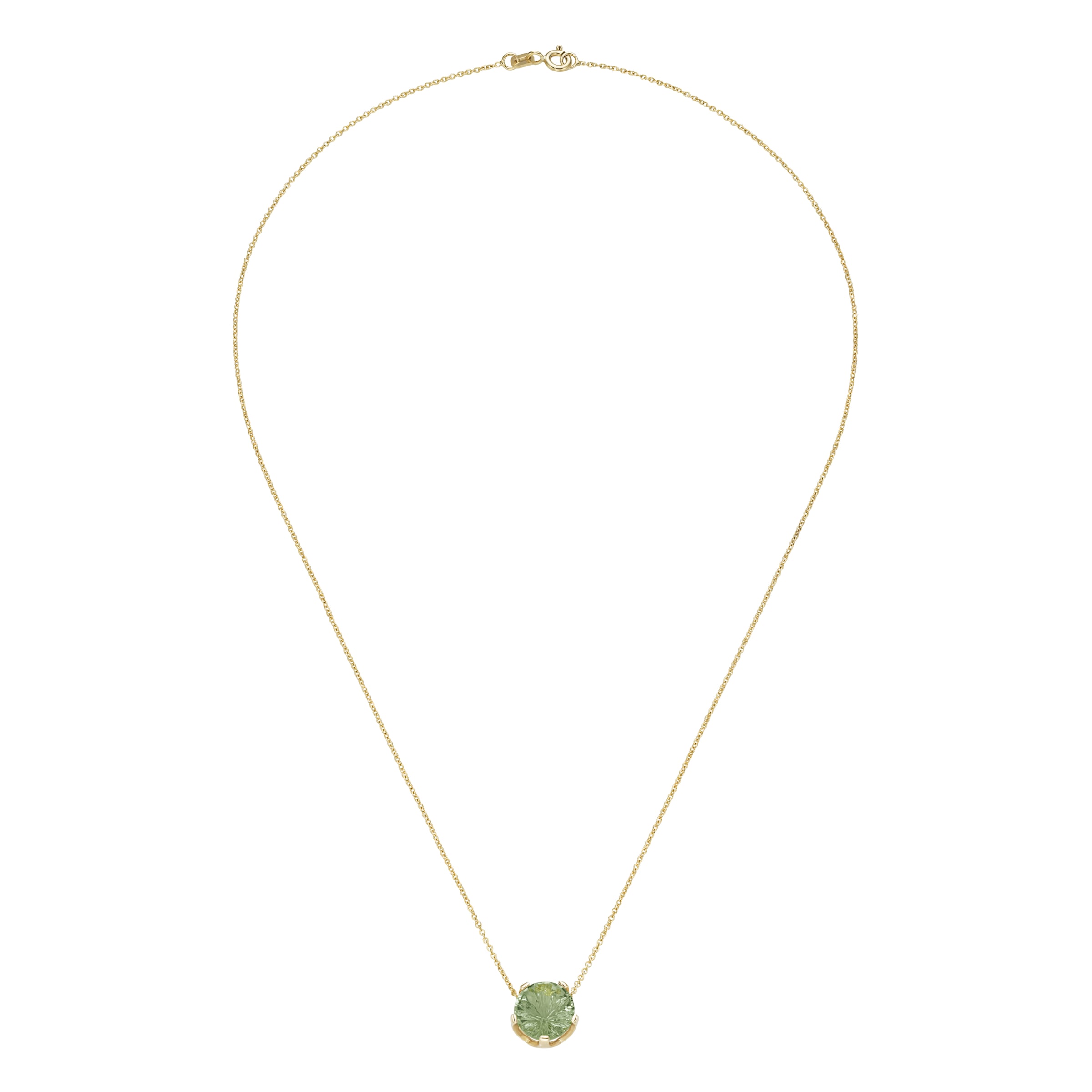 Luigi Merano Goldkette »Kette mit rundem Edelstein Anhänger, Gold 375«