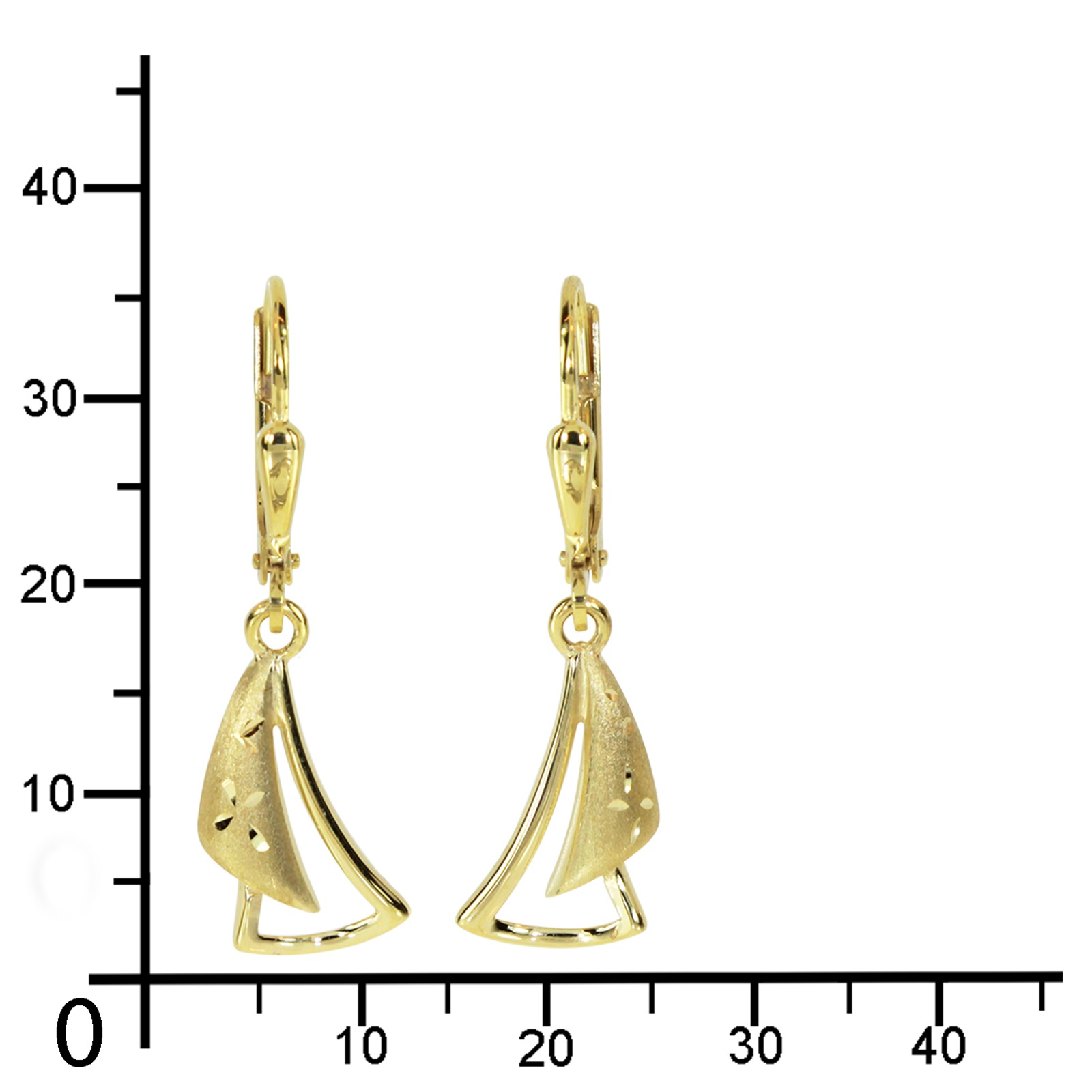 OSTSEE-SCHMUCK Paar Ohrhänger »- Marika - Gold 333/000 -,«