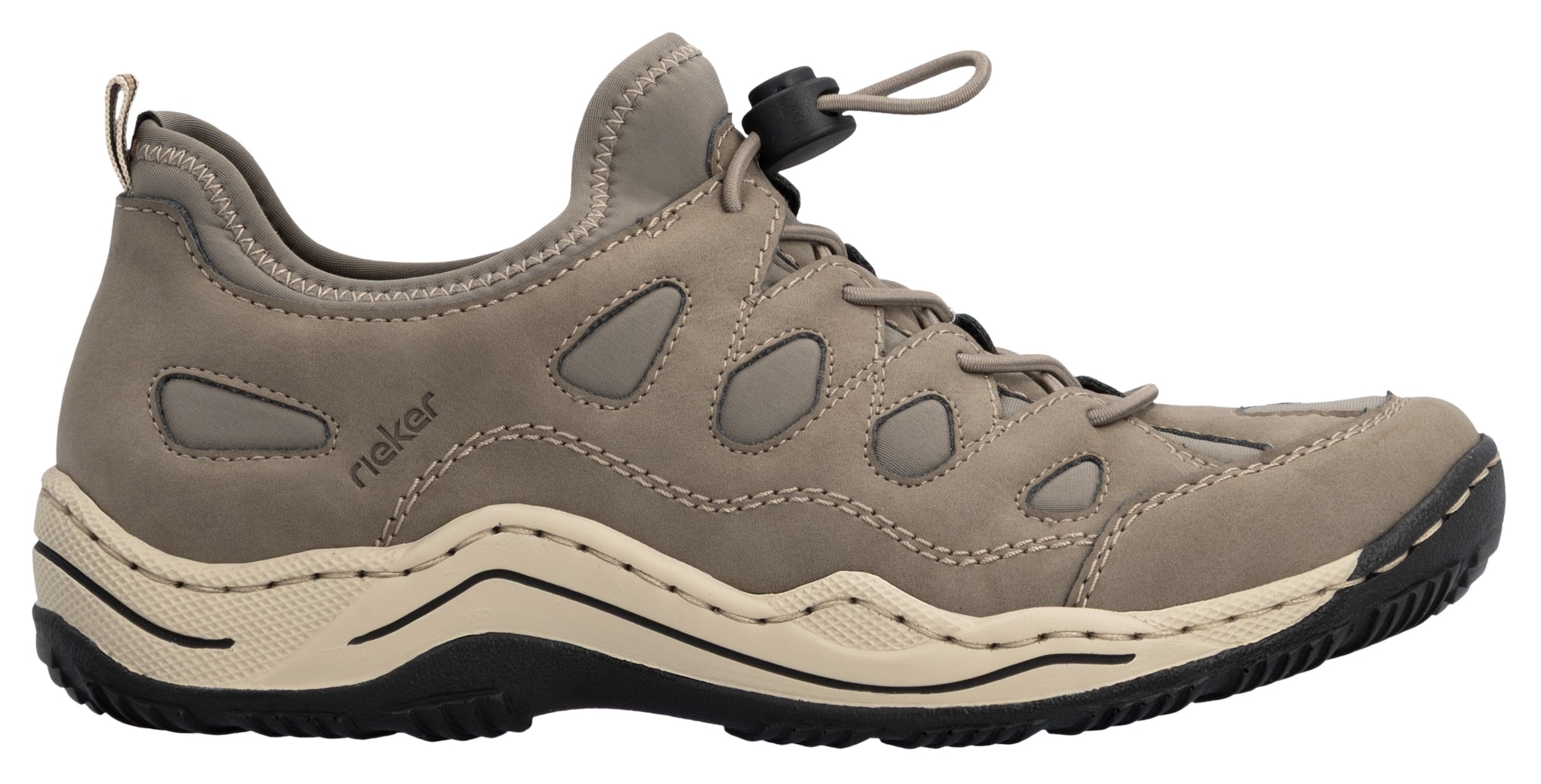 Rieker Slip-On Sneaker  Trekking Schuh, Freizeitschuh, Slipper mit Wechselfußbett