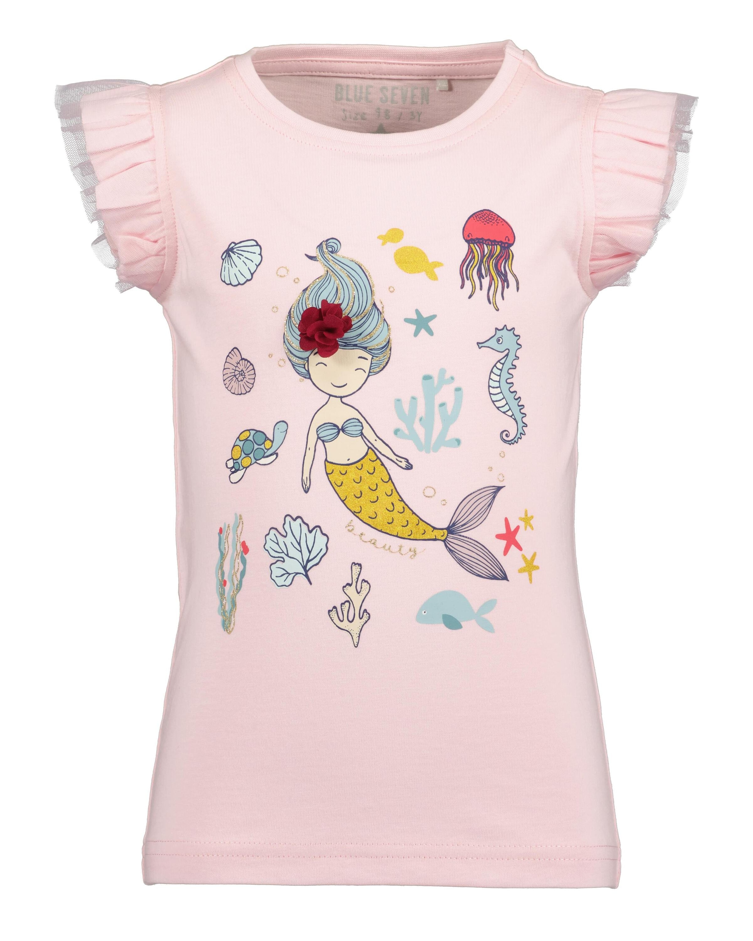 Blue Seven T-Shirt »Blue Seven Mädchen T-Shirts 2er Set Rundhals Sommer Baumwolle«, (2 tlg.)