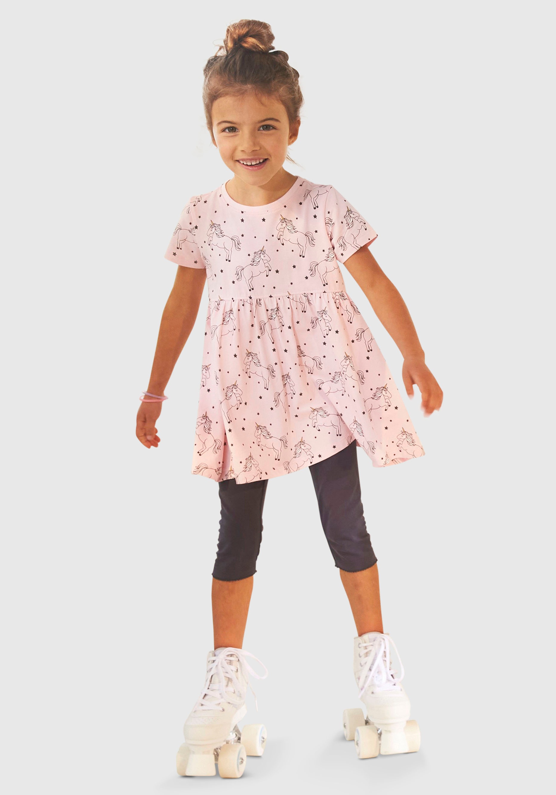 KIDSWORLD Shirt & Leggings, (Set), mit Einhornmuster