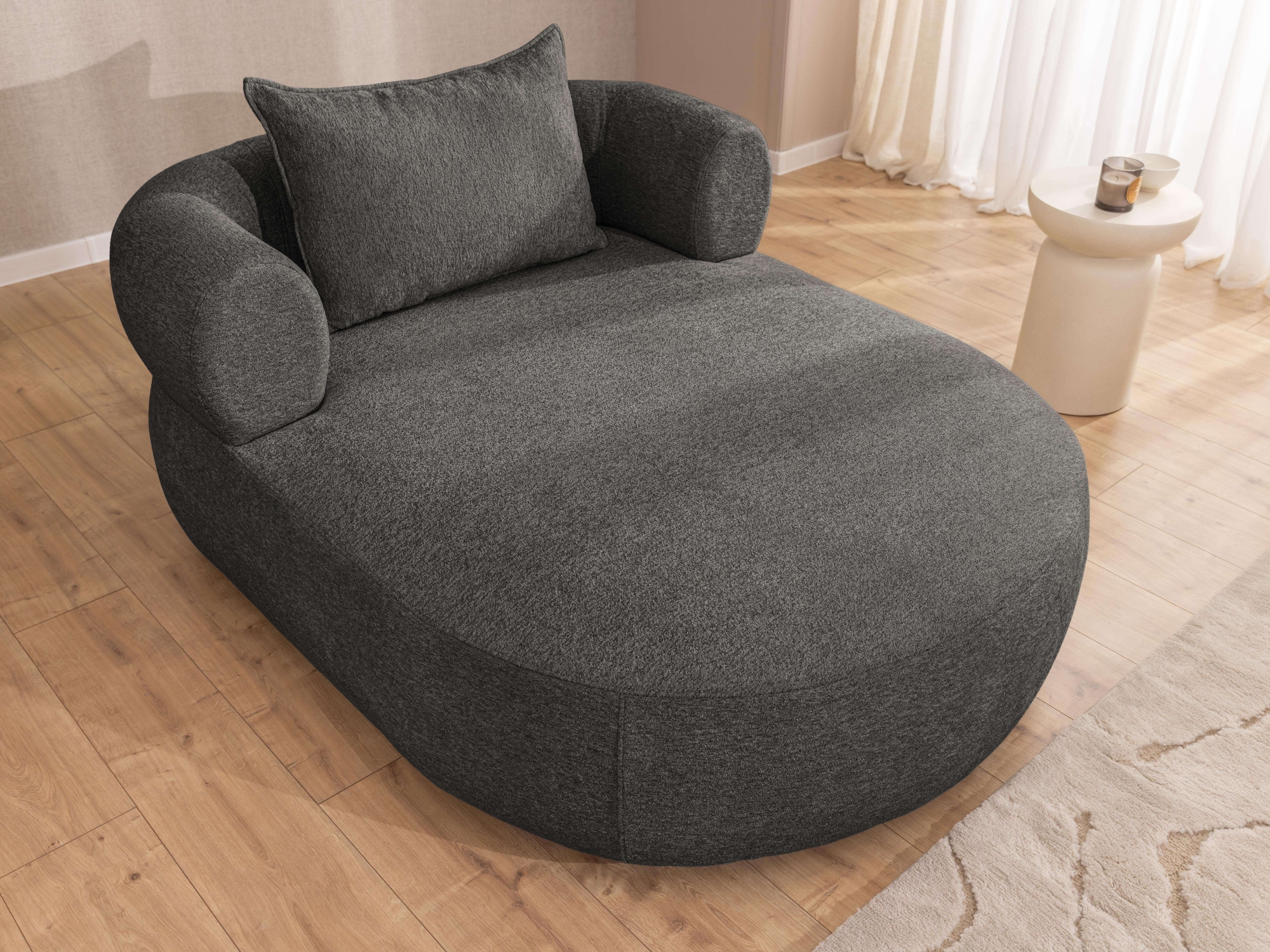 Home affaire XXL-Sessel »LUSSAC Loveseat extra tief, große Sitzfläche, Maße B/T/H: 123/158/78cm« hoher Sitzkomfort und modernes Design, Sofa ohne Bettfunktion