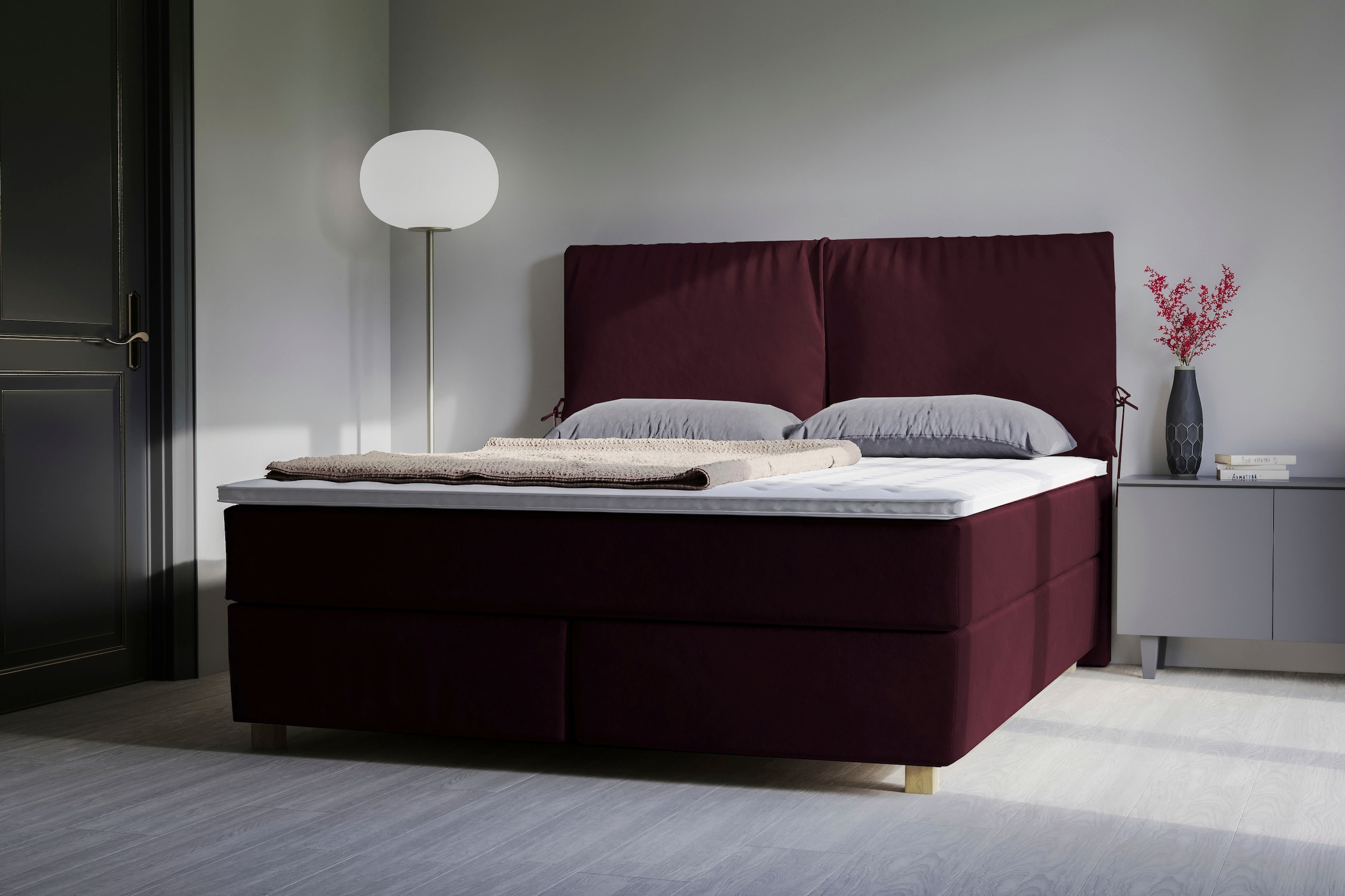 Home affaire Boxspringbett »Nele« inkl. Topper im schlichtem Design