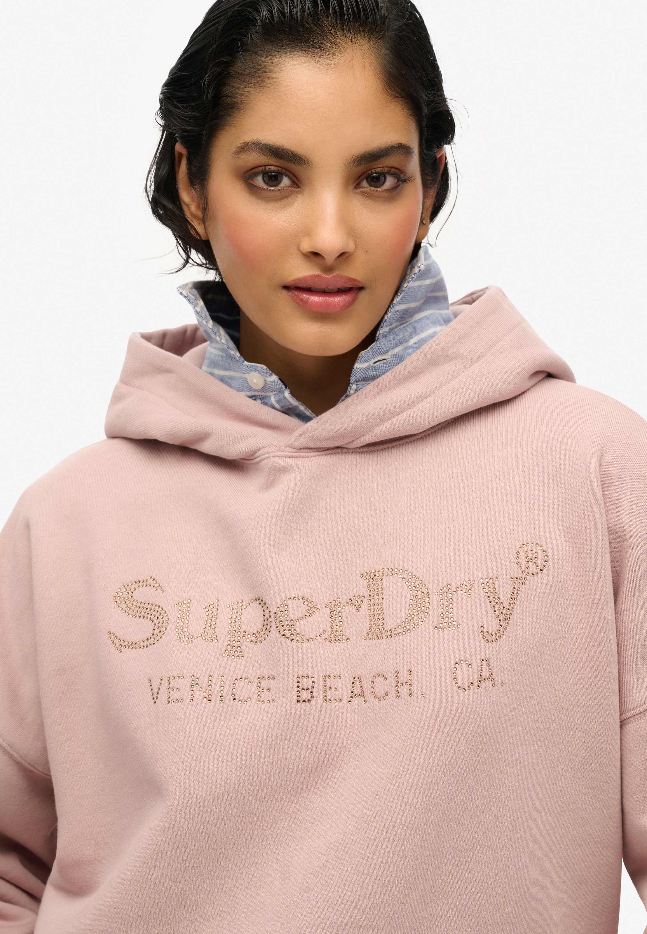 Superdry Kapuzensweatshirt »VENUE METALLIC RELAXED HOOD«