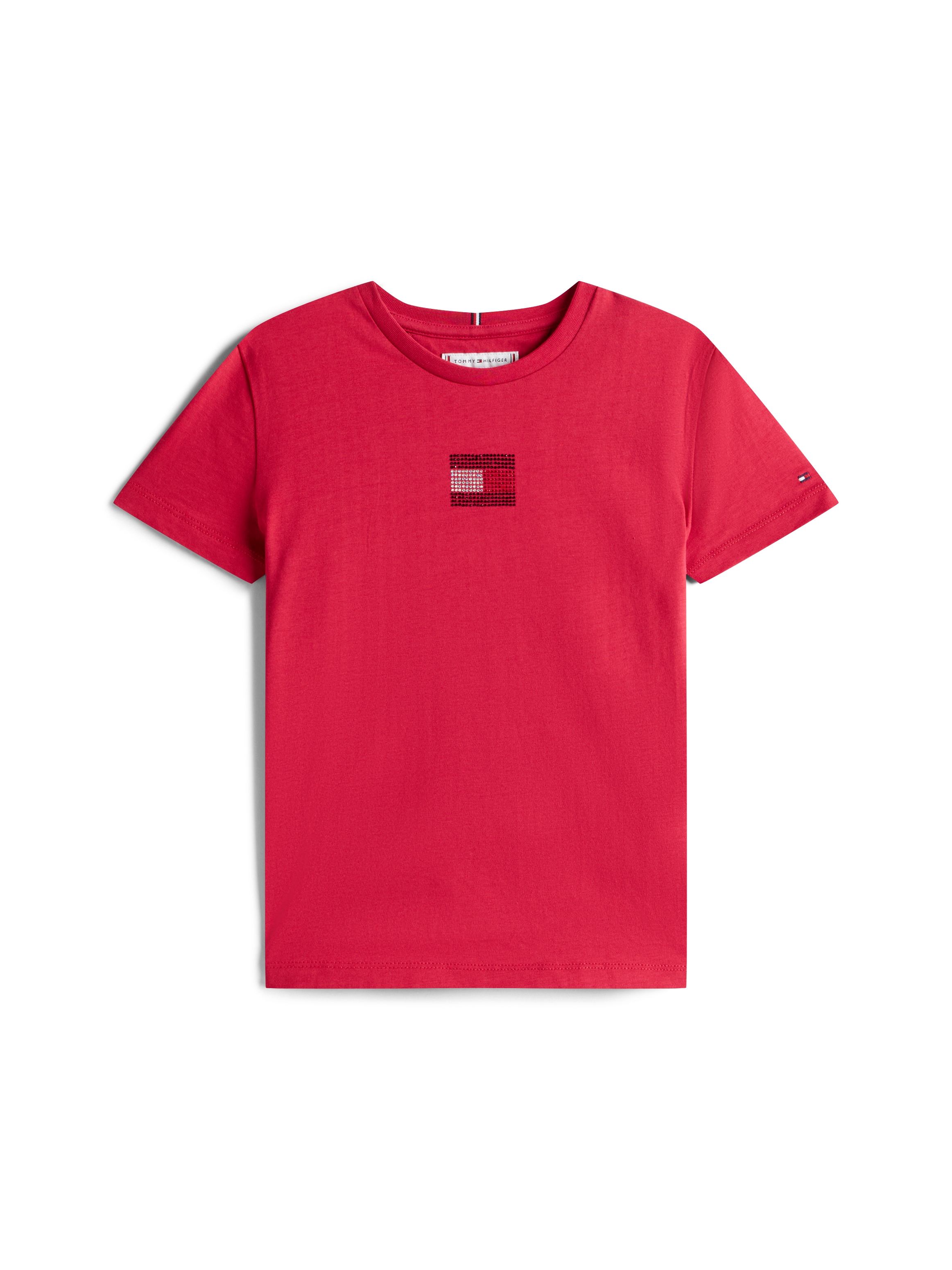 Tommy Hilfiger T-Shirt »RHINE STONE FLAG TEE S/S«, Kinder bis 16 Jahre