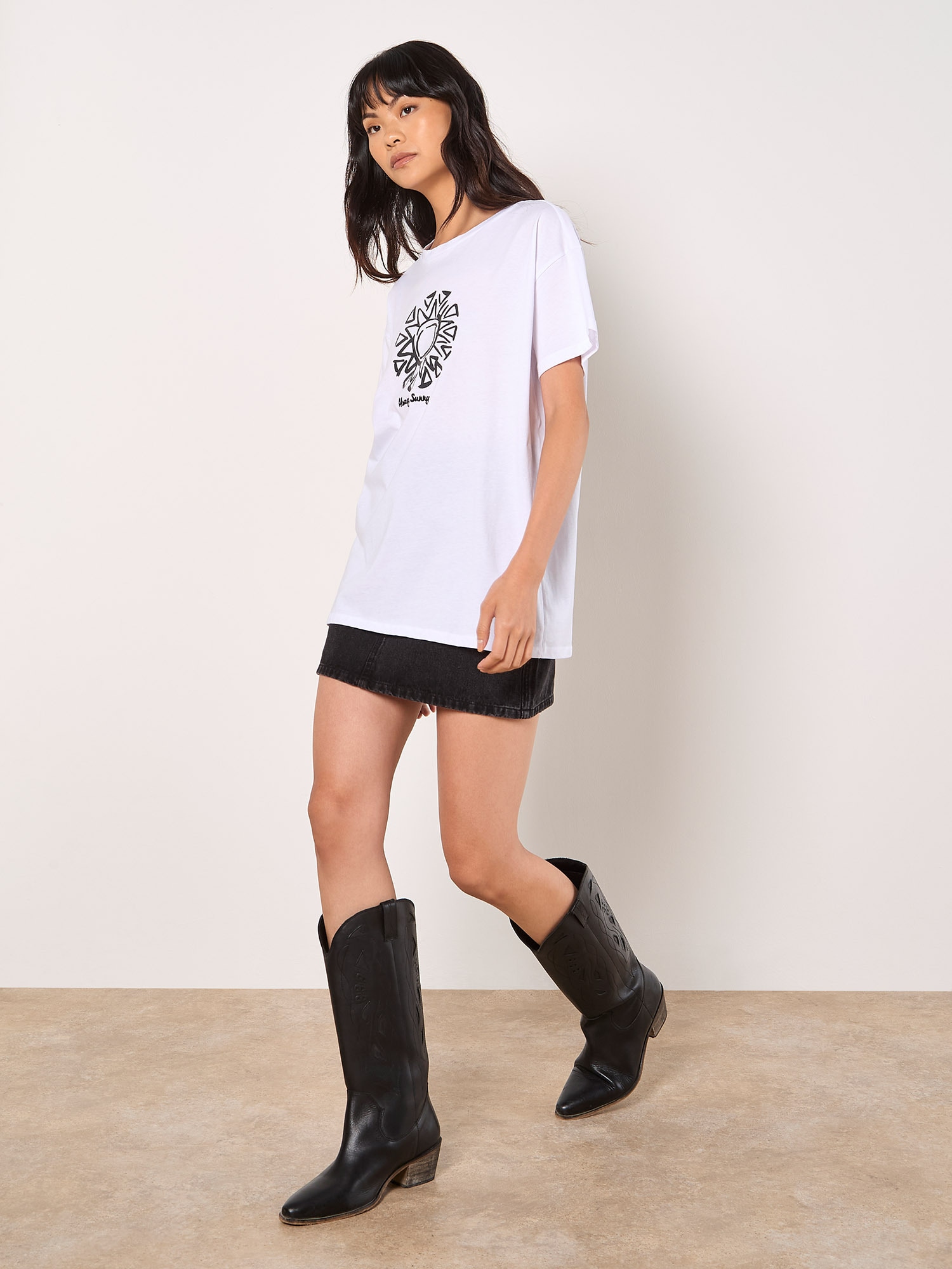 Apricot Shirttop »Top« mit Schriftzug