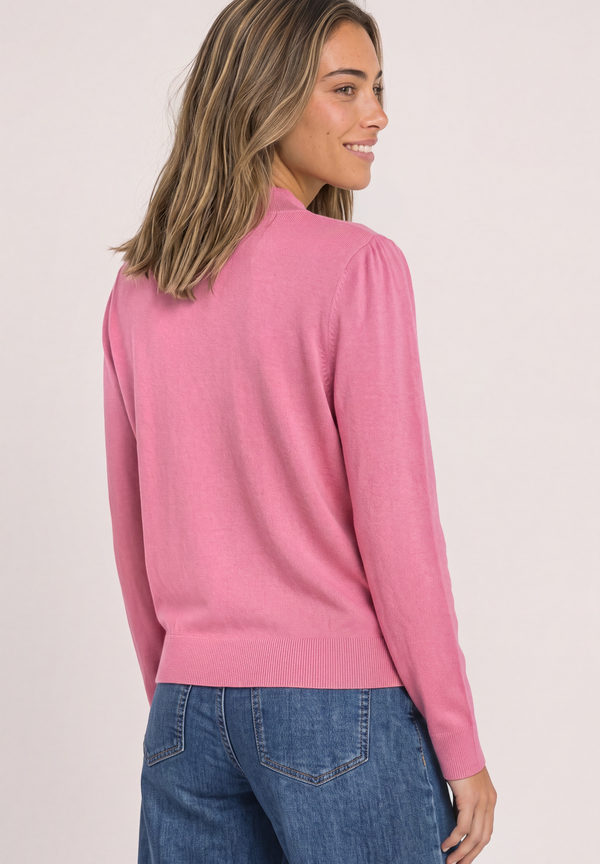 STREET ONE Strickpullover mit Turtle Neck und Knopfdetail