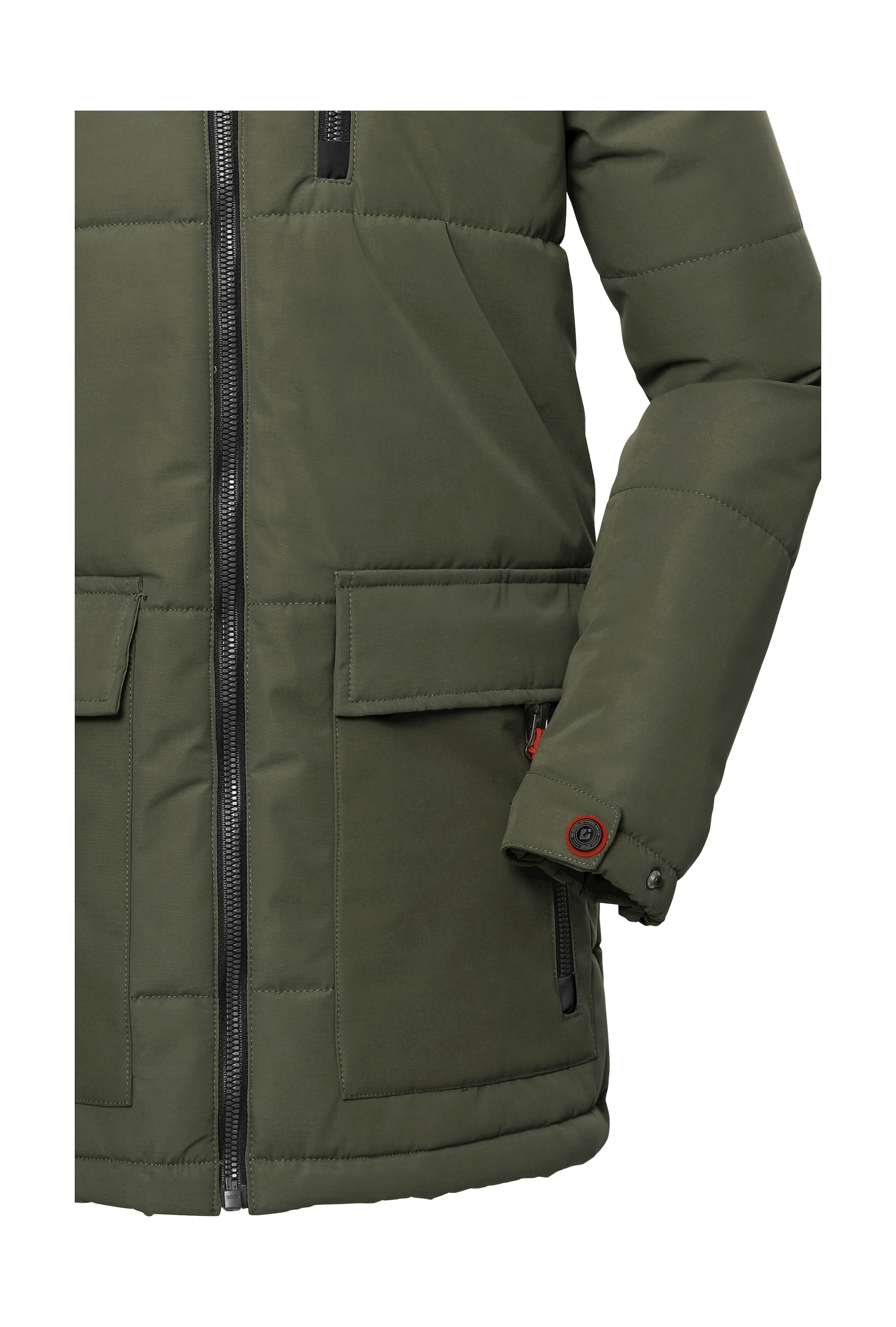 Killtec Steppmantel »KOW 135 BYS QLTD PRK«, Langer, atmungsaktiver Parka mit verstellbarer Kapuze und Taschen