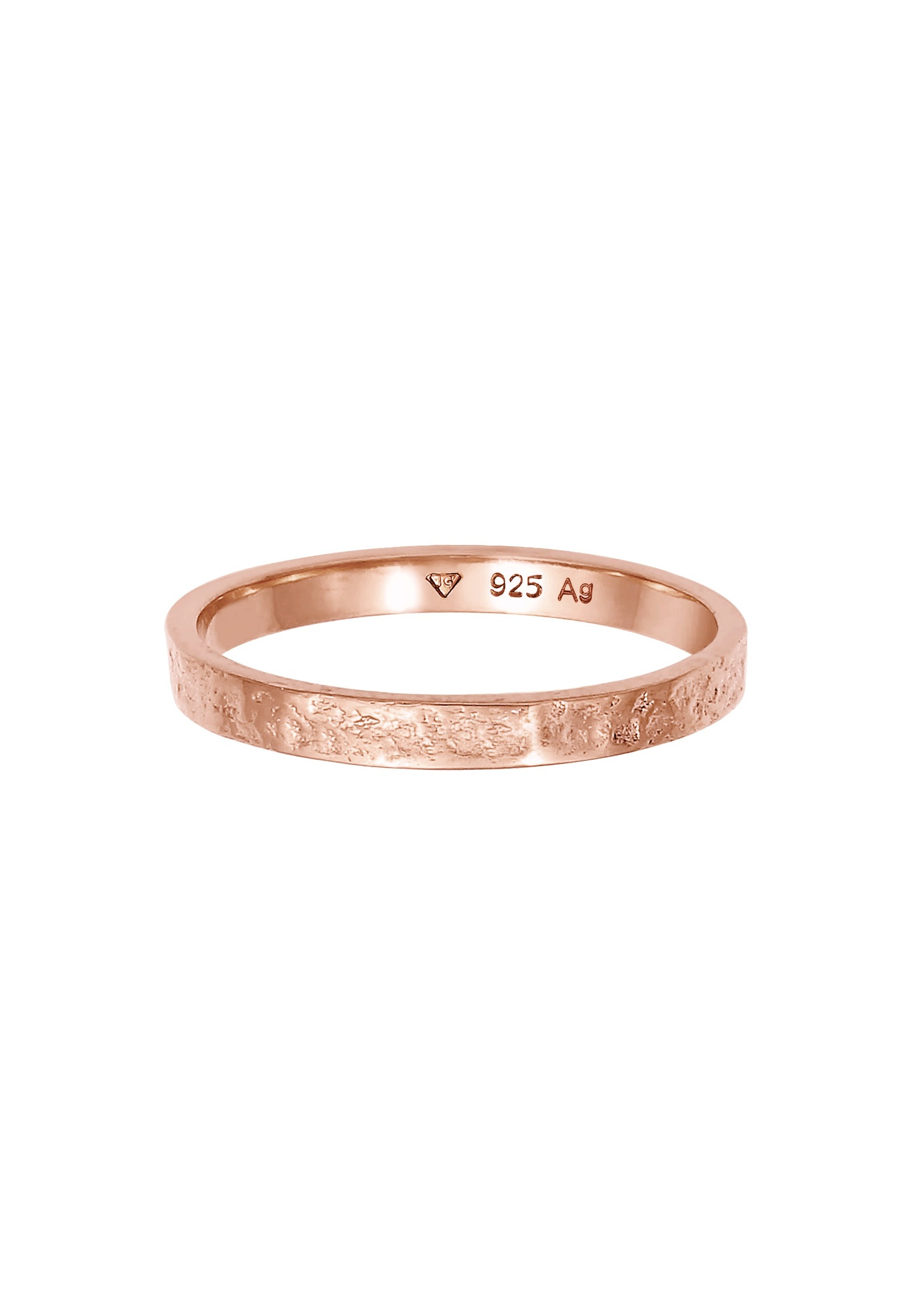 Elli Silberring »Ring Bandring Partnerring Basic Organic Look 925 Silber«