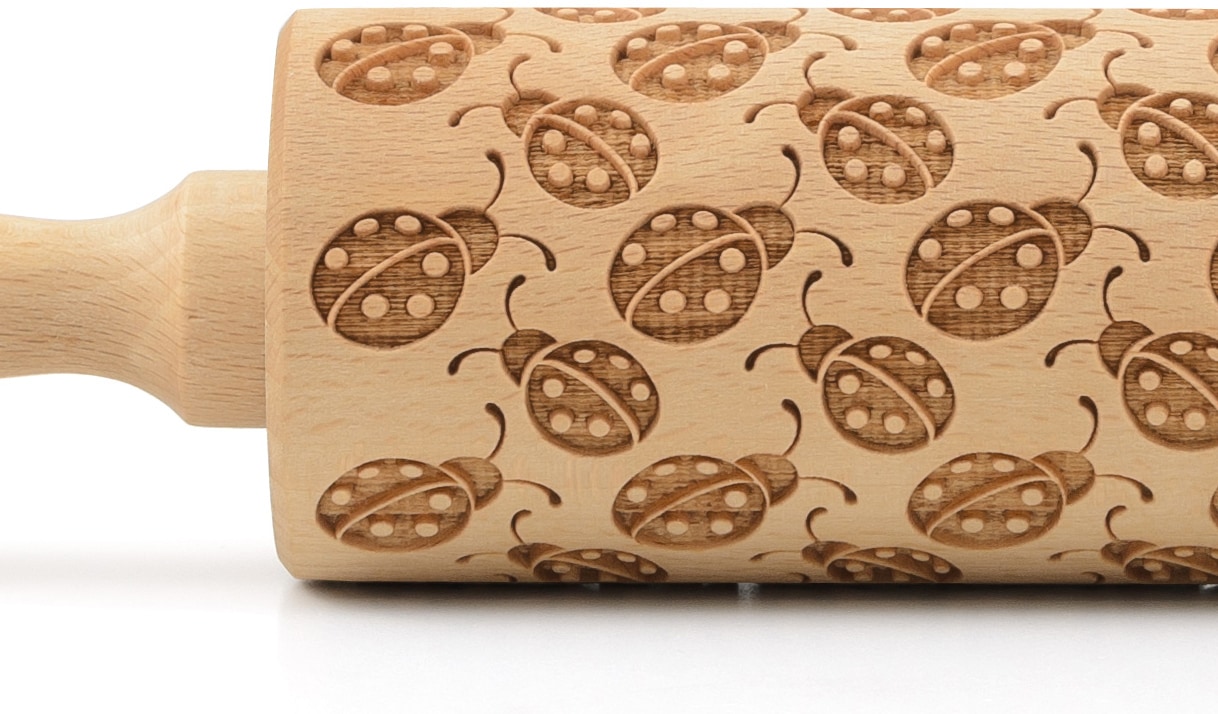 folkroll Teigroller »3D-Motiv-Teigrolle« Marienkäfer