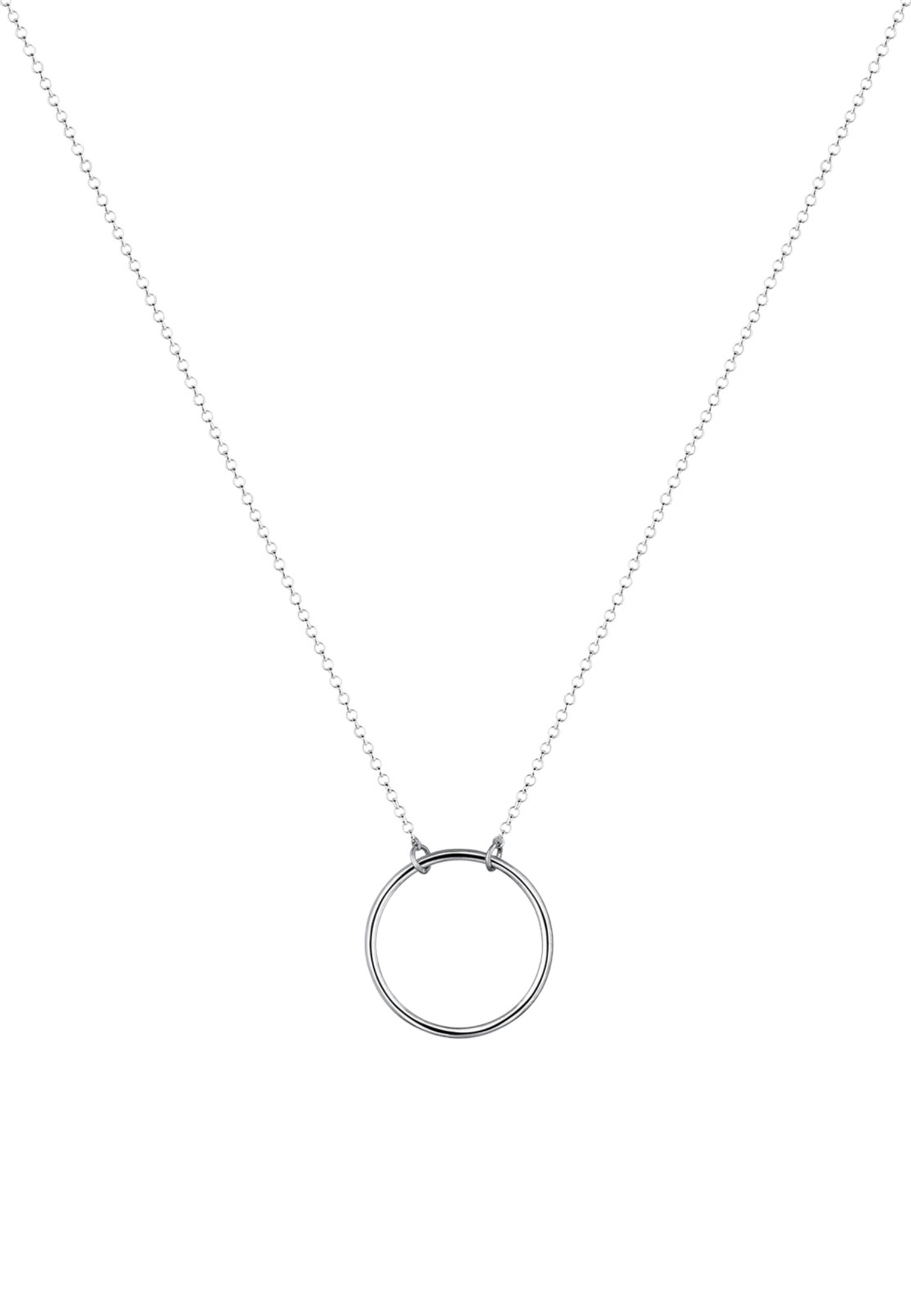 Elli Kette mit Anhänger »Halskette Anhänger Kreis Charmträger 925 Sterling Silber vergoldet«