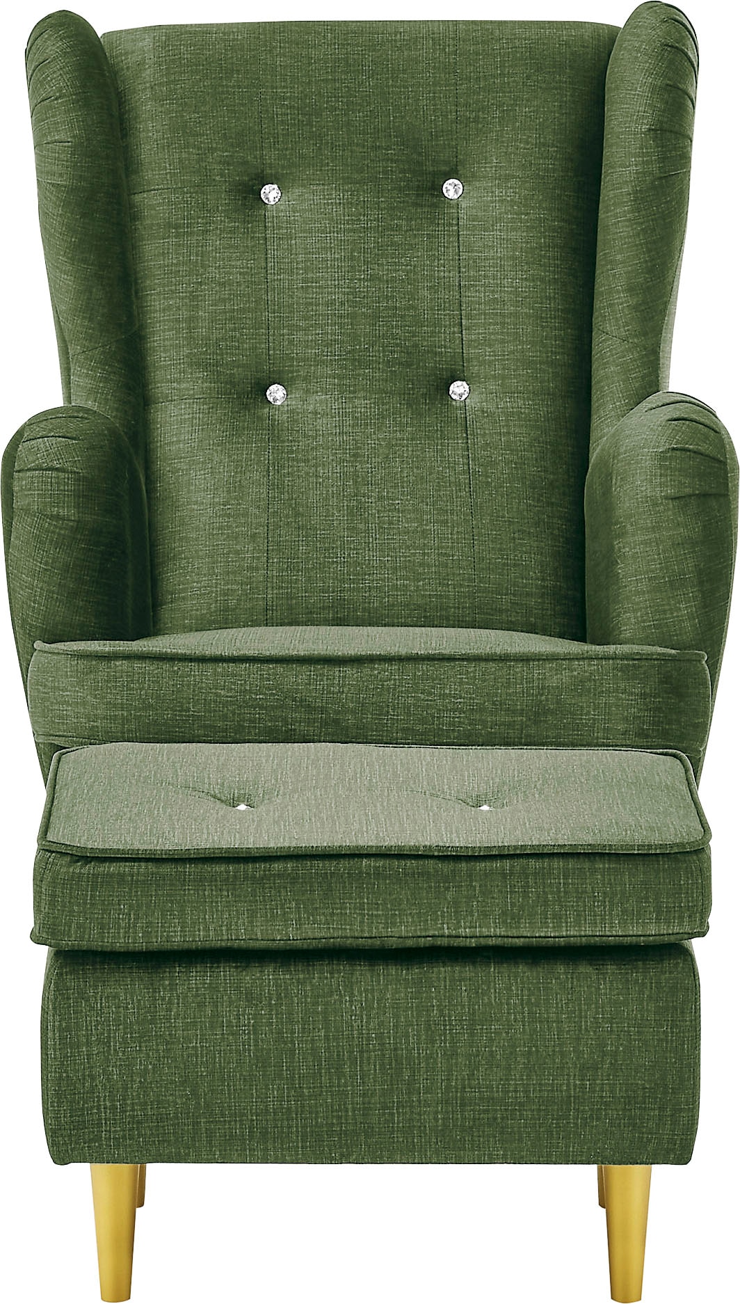 ED EXCITING DESIGN Hocker »Tom«, mit Strasssteinen & goldenen Füßen